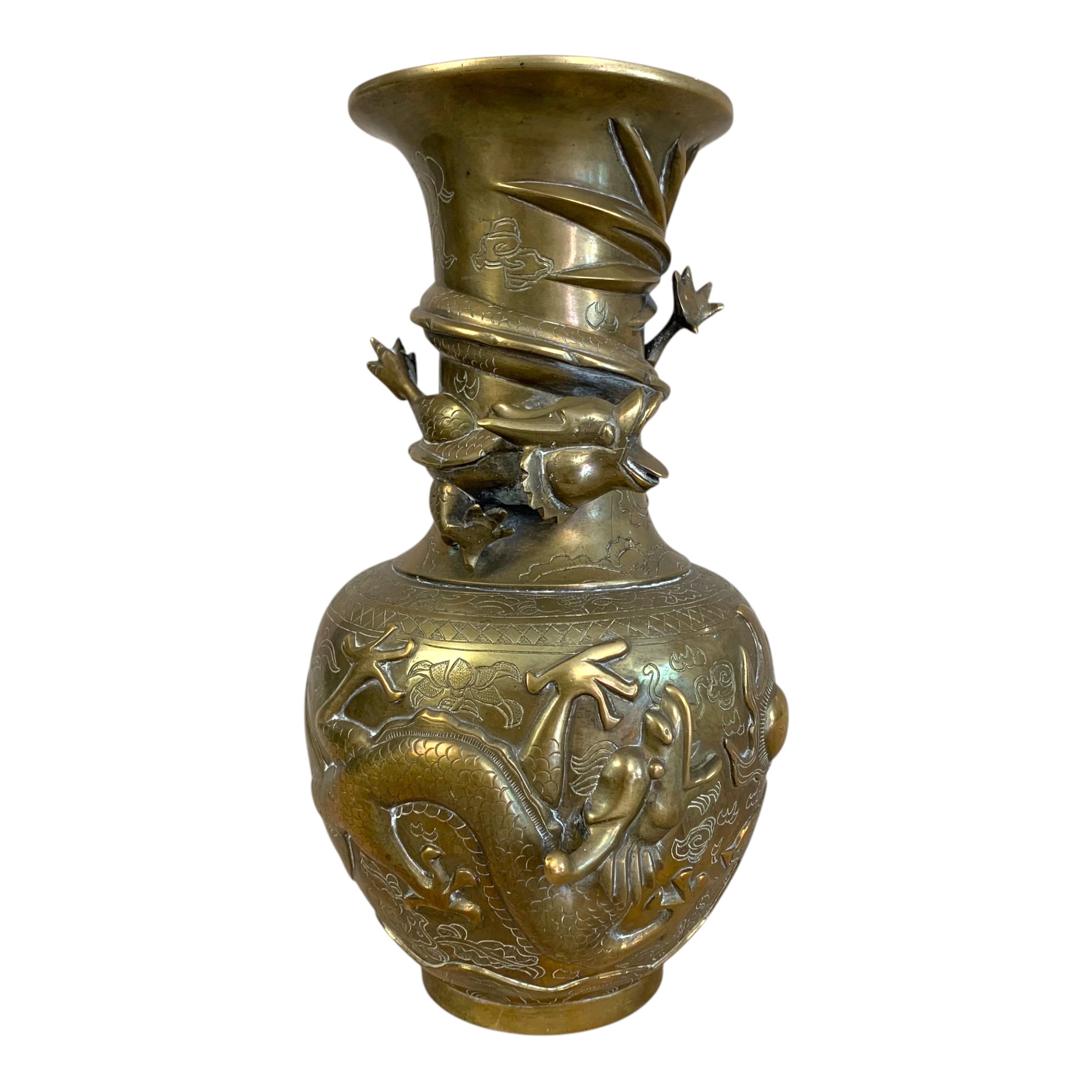 Par de jarrones bronce. Japon. SXIX