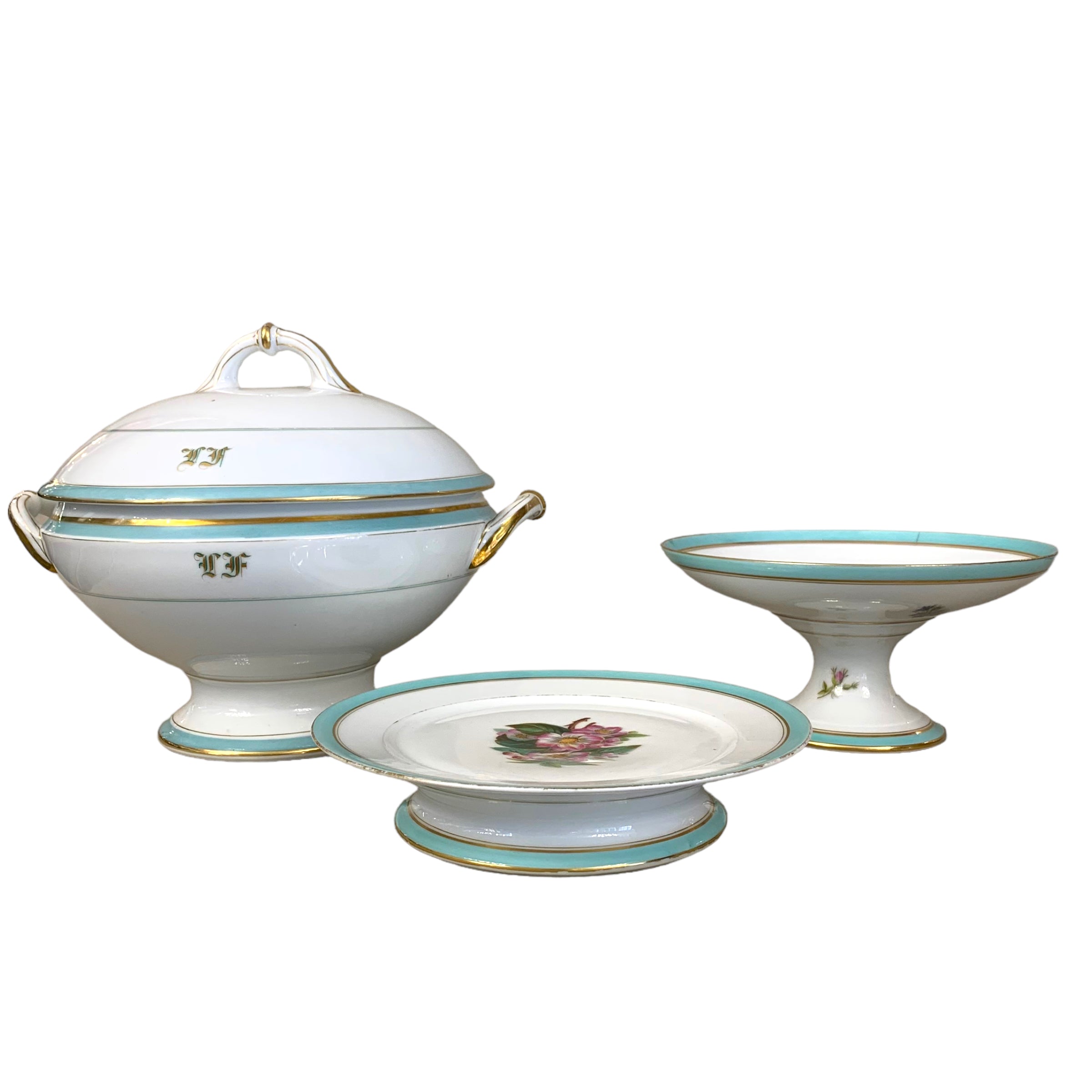 Vajilla de porcelana francesa "F.Dommartin" SXIX