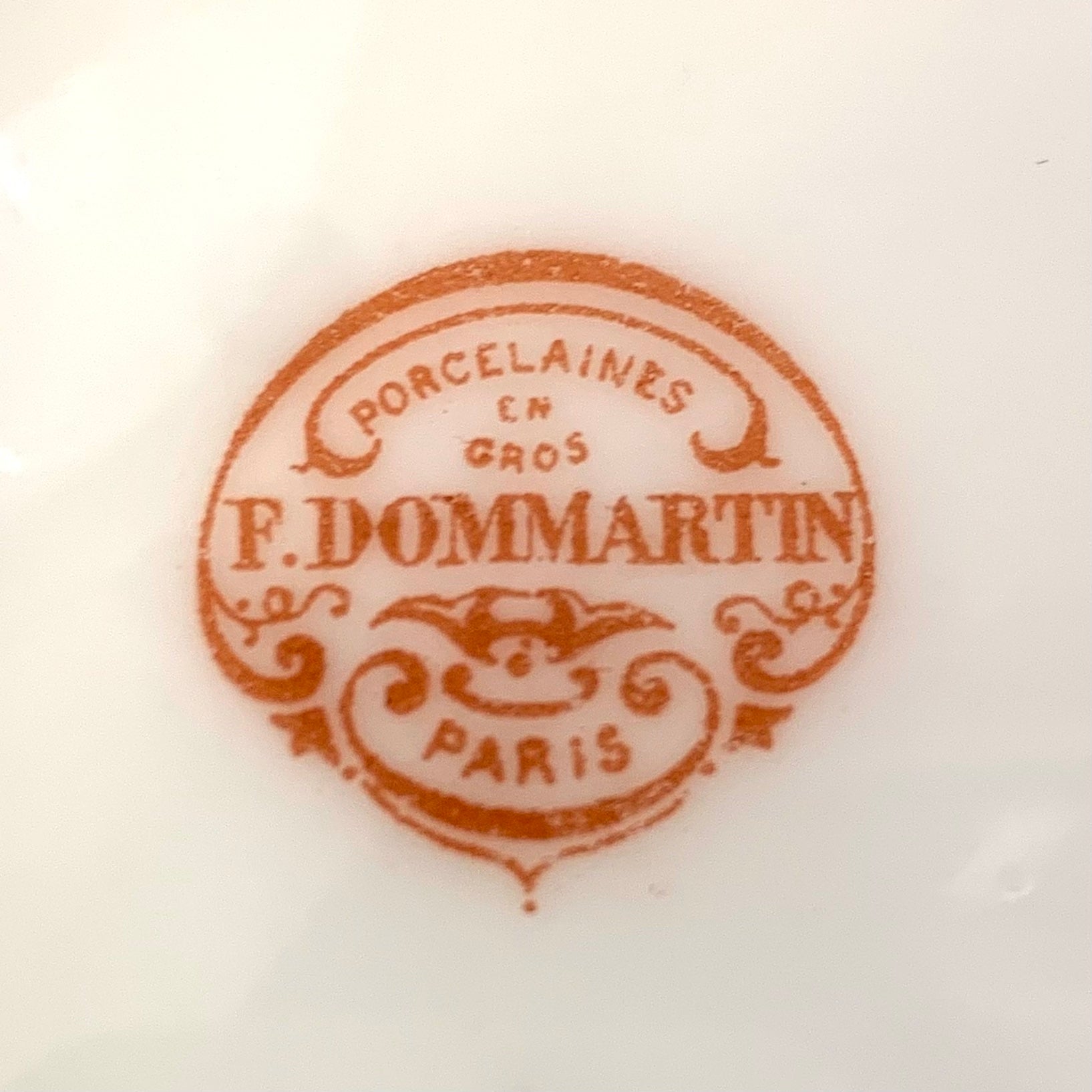 Vajilla de porcelana francesa "F.Dommartin" SXIX