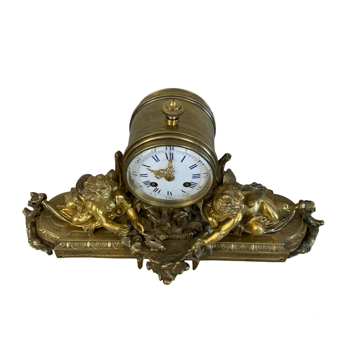 Reloj de bronce estilo rococó SXIX