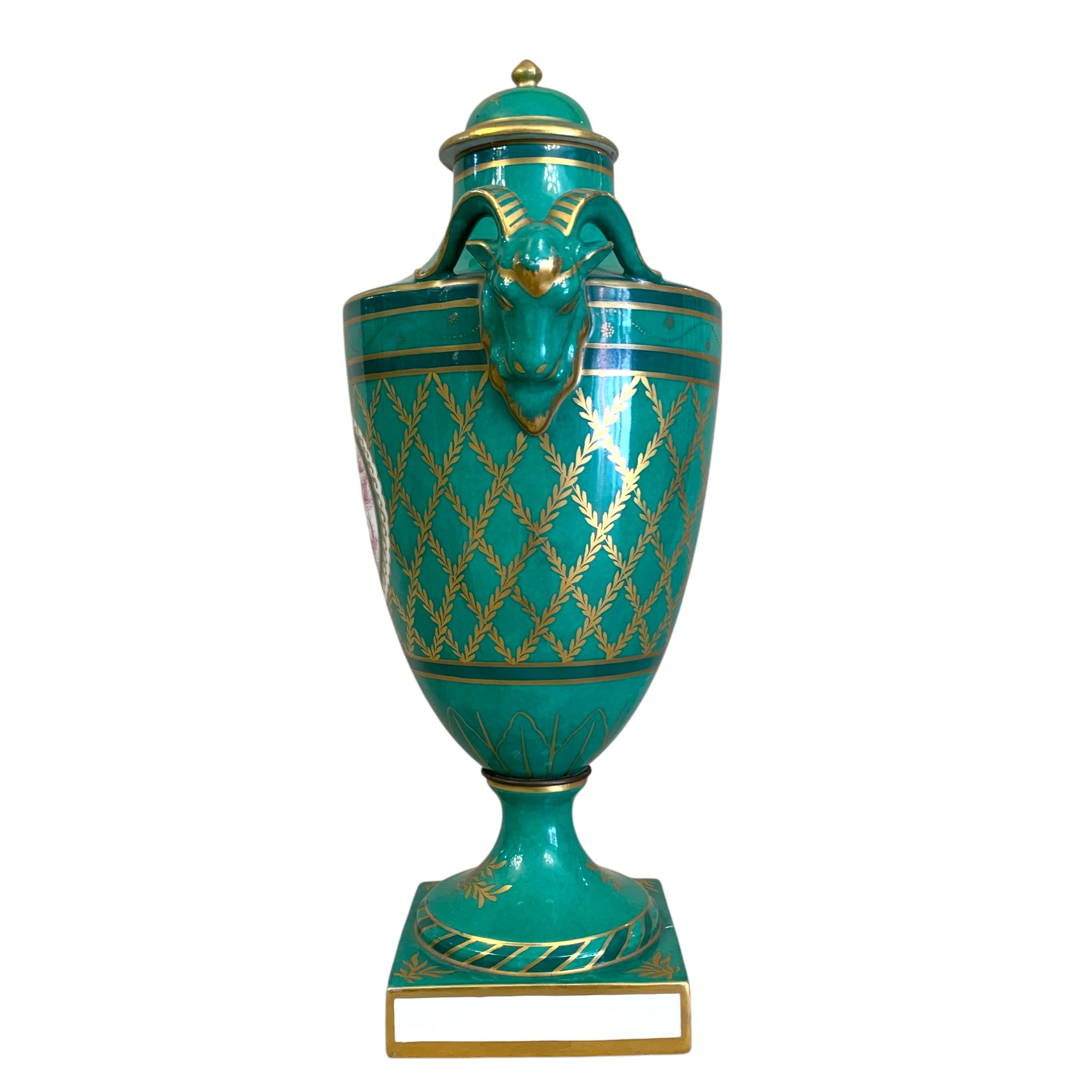 Par de jarrones de porcelana francesa Clauss et Cie . SXIX