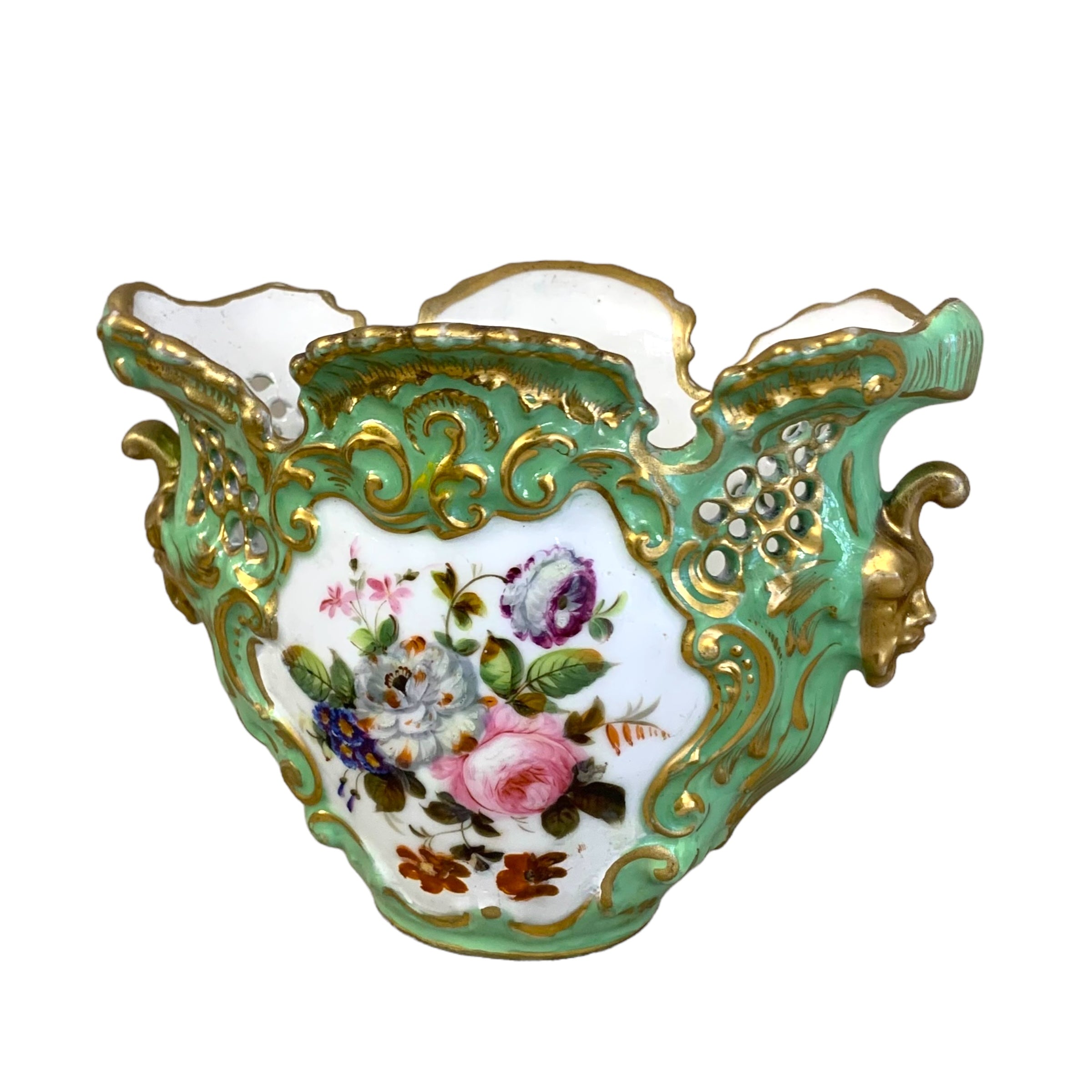Florero de porcelana "viejo paris". SXIX