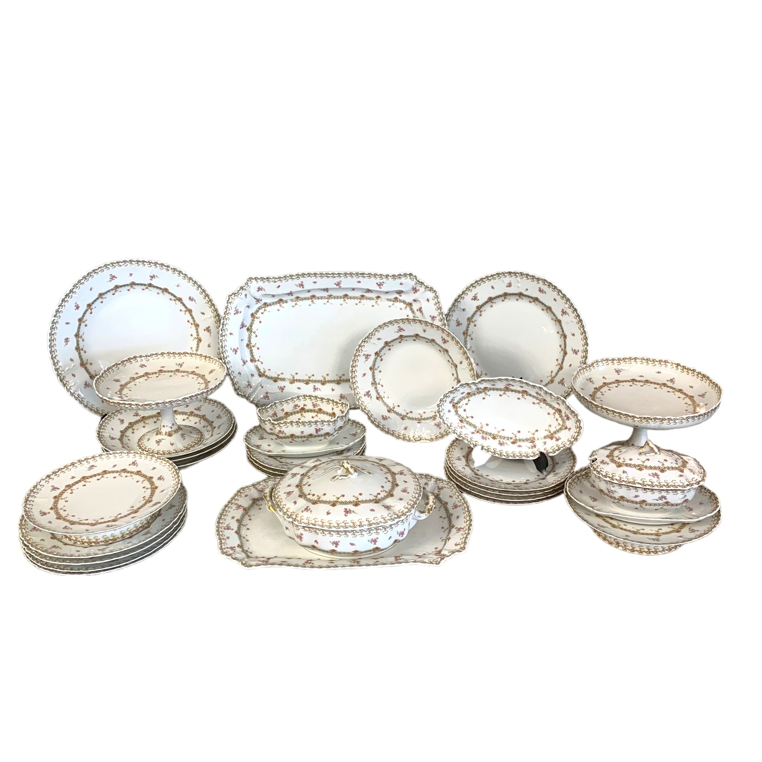 Vajilla de porcelana francesa Limoge "H&C L FRANCE" SXIX