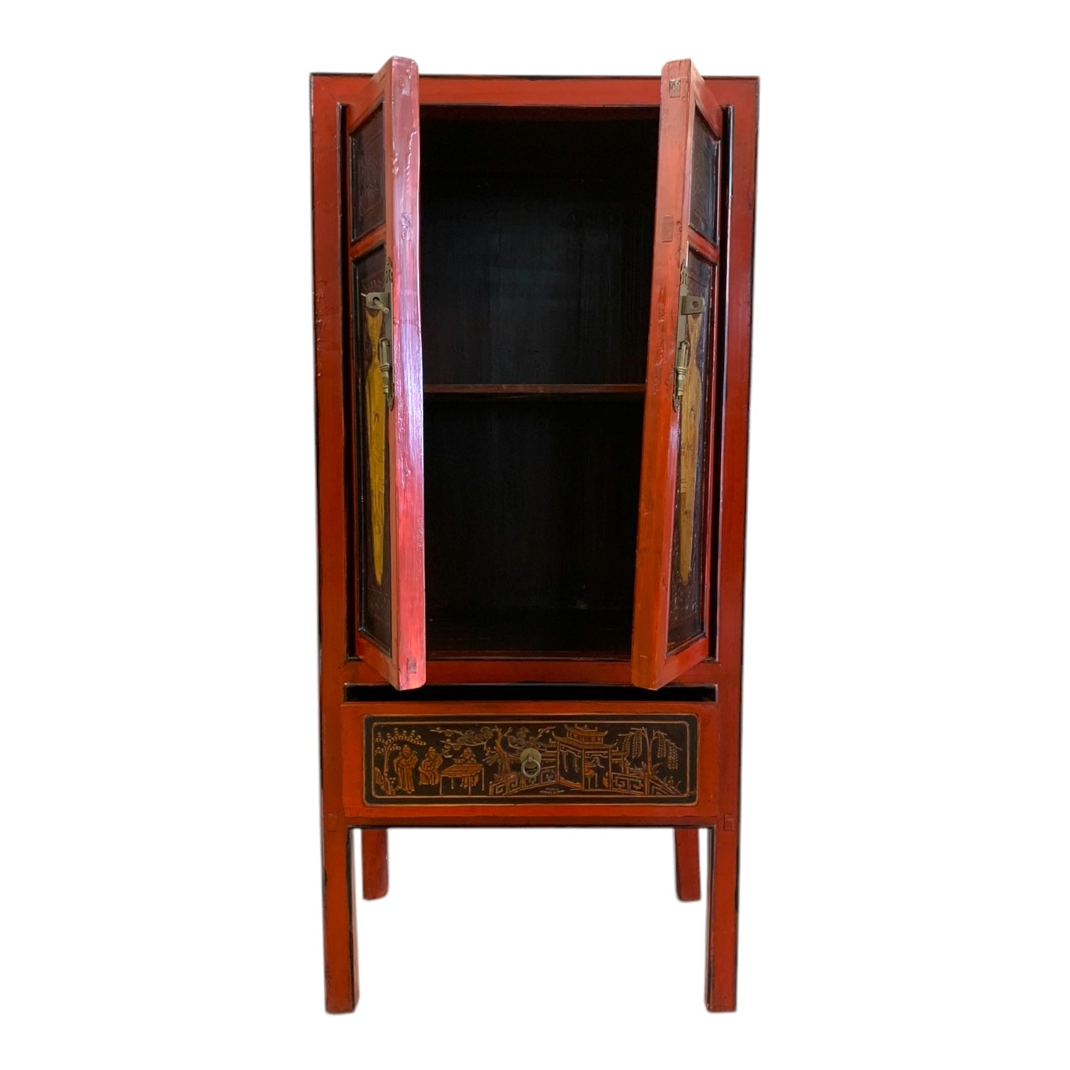 Par de gabinetes chinos laqueados. China. SXIX