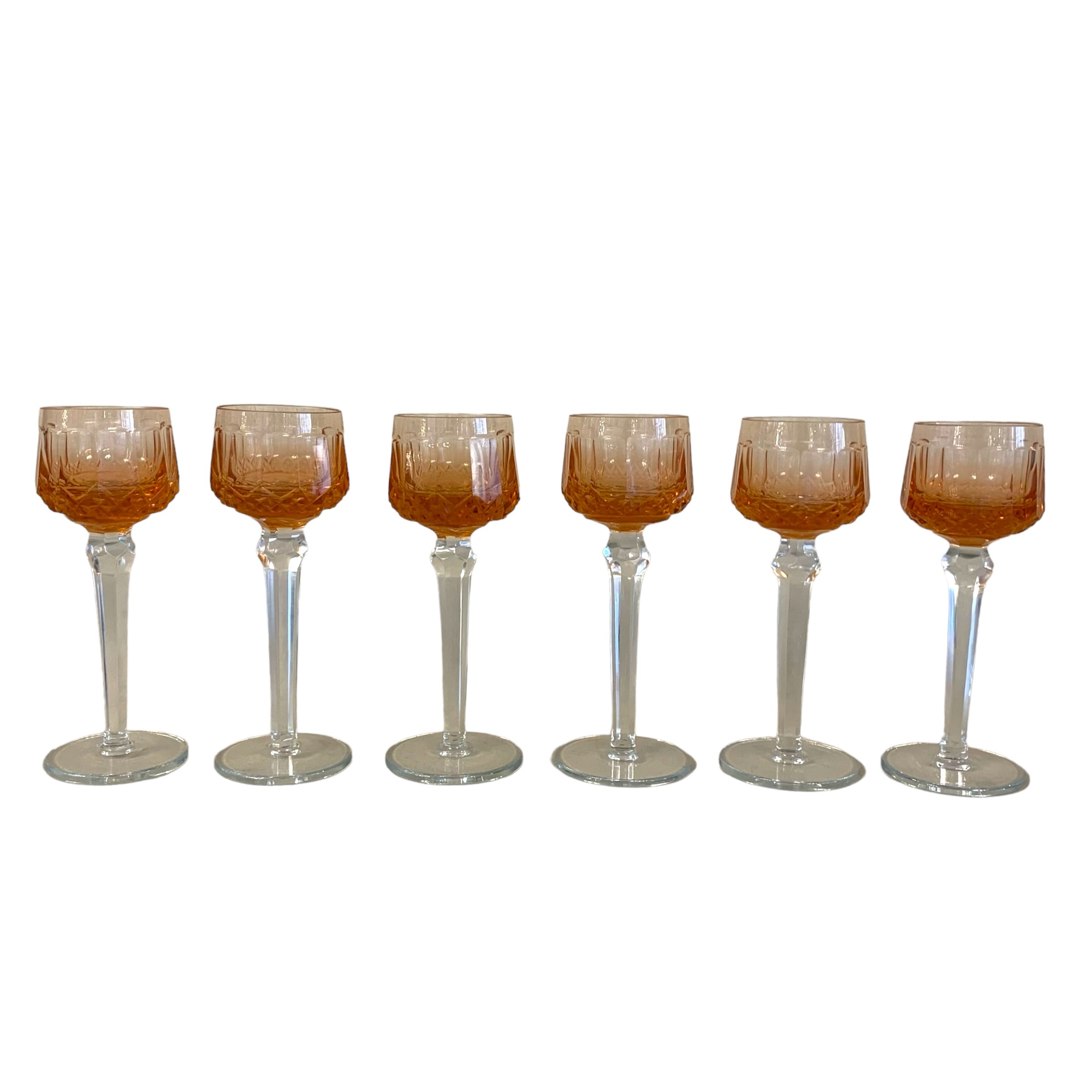 Set de 6 copas chilenas Yungay modelo Rihn. SXX