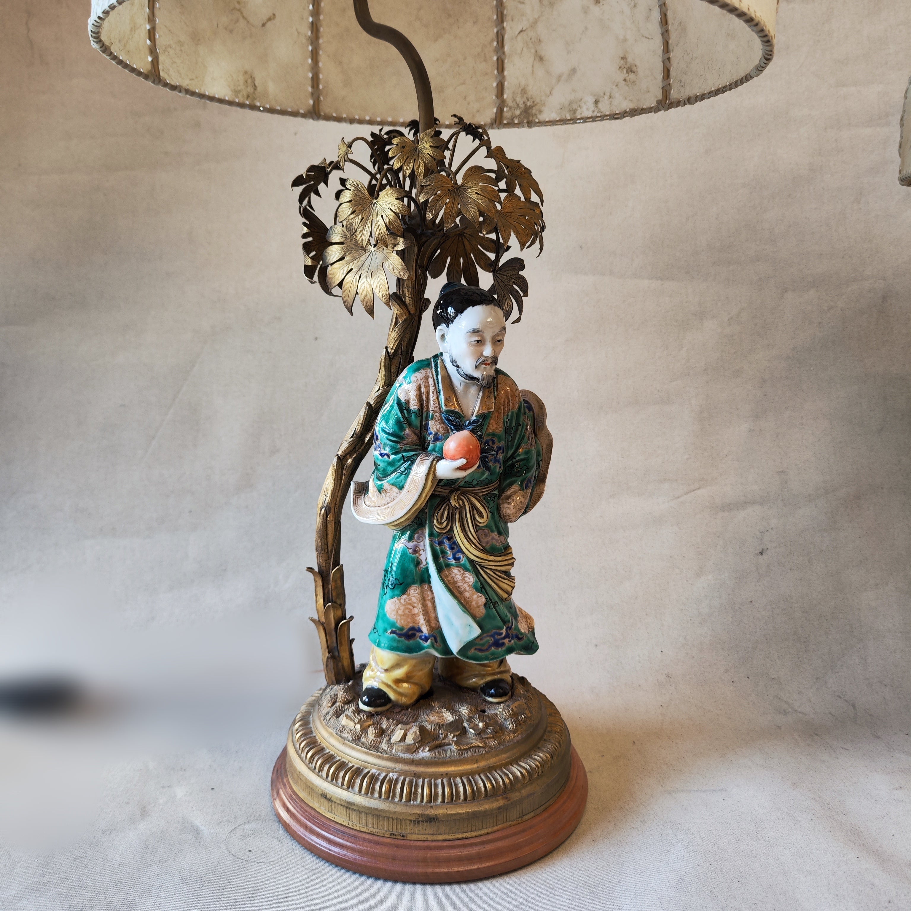 Par de lámparas porcelana Kutani. Japón. SXIX
