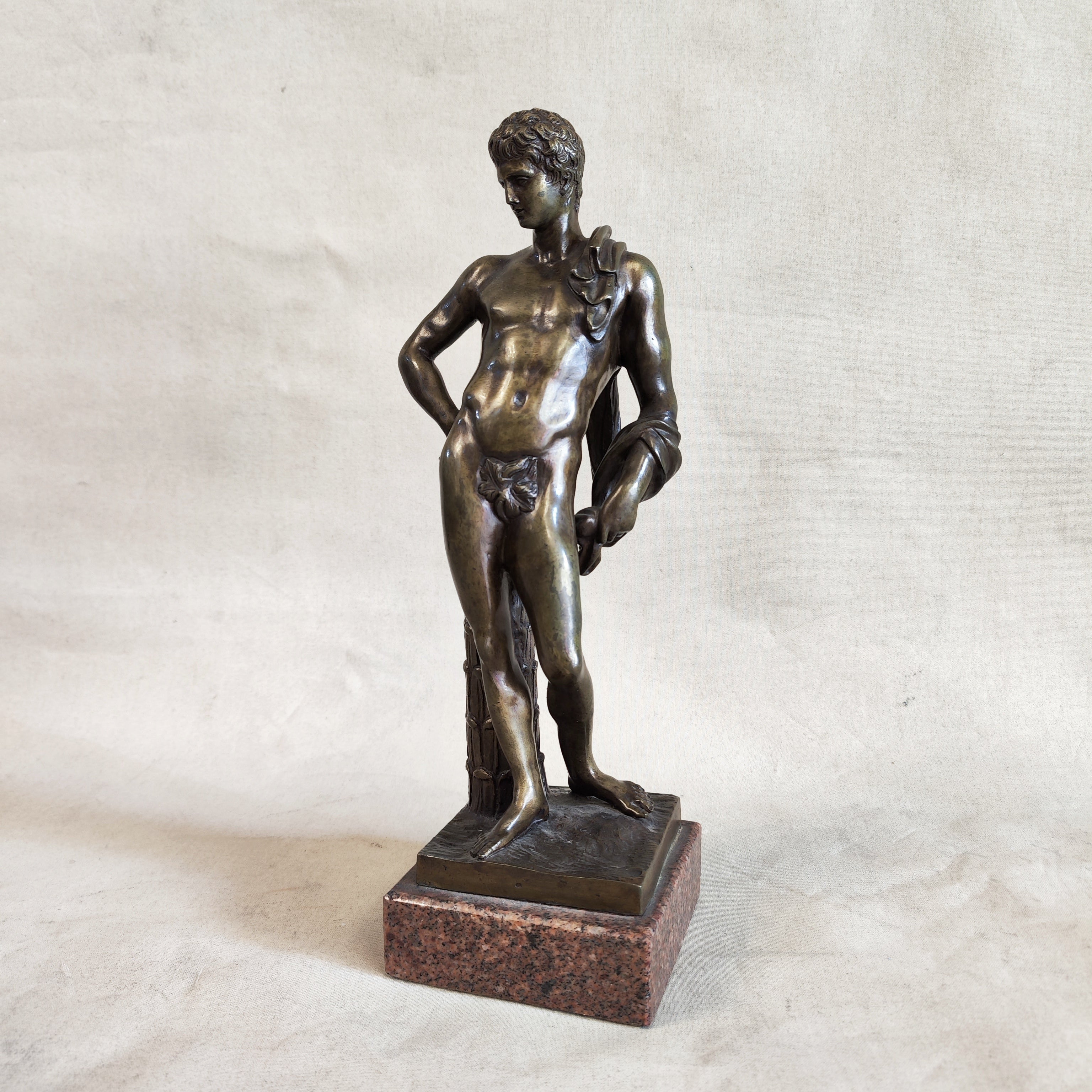 Escultura italiana de bronce dios Apolo. SXIX