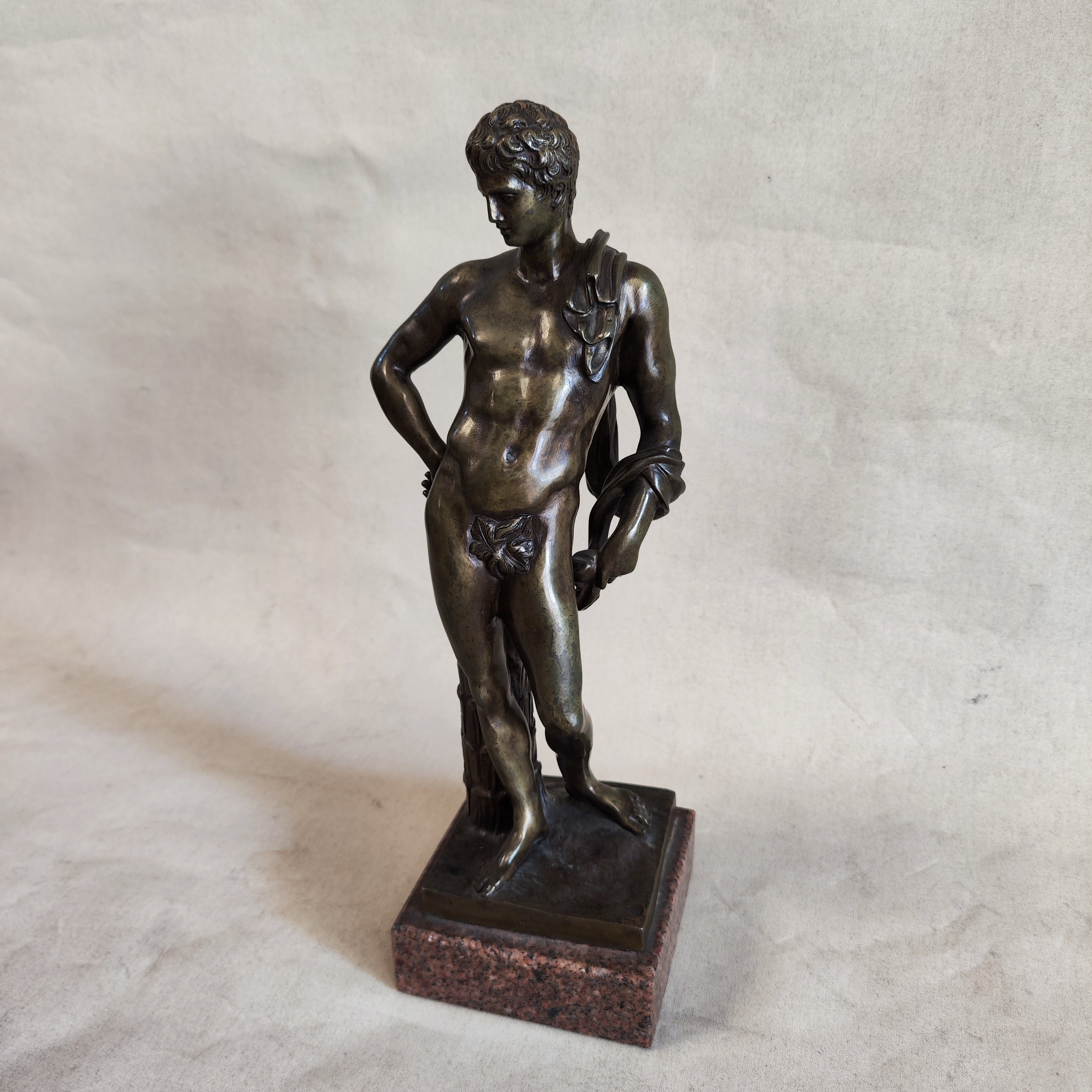 Escultura italiana de bronce dios Apolo. SXIX
