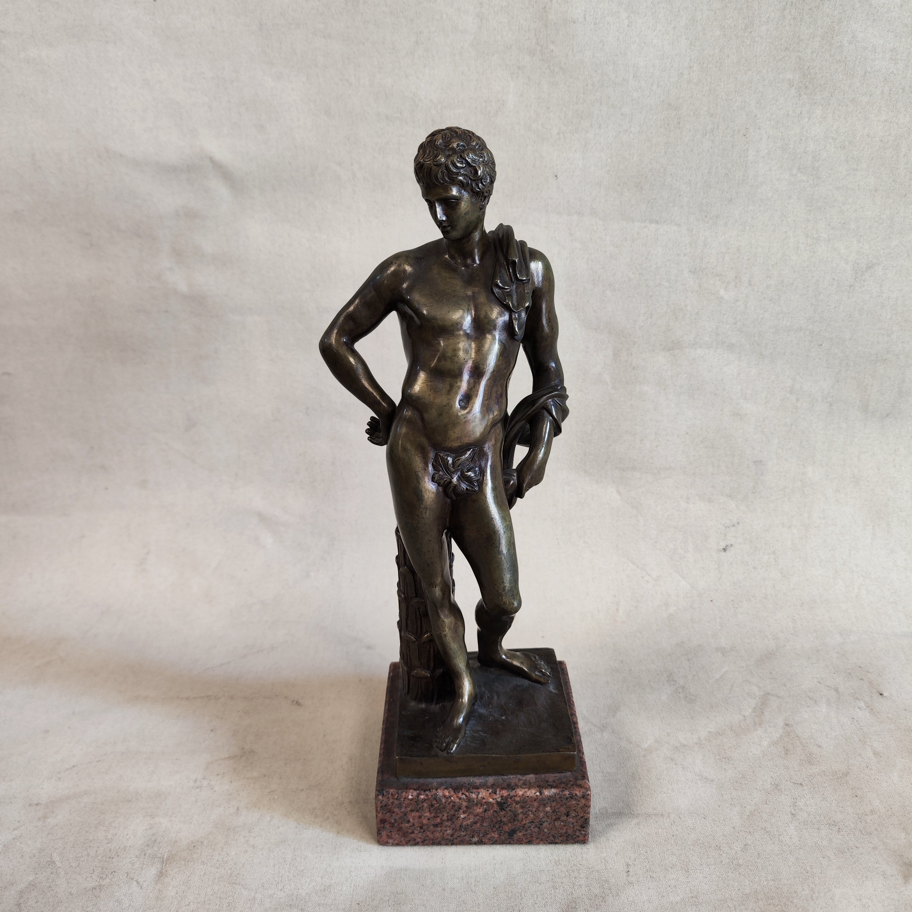 Escultura italiana de bronce dios Apolo. SXIX