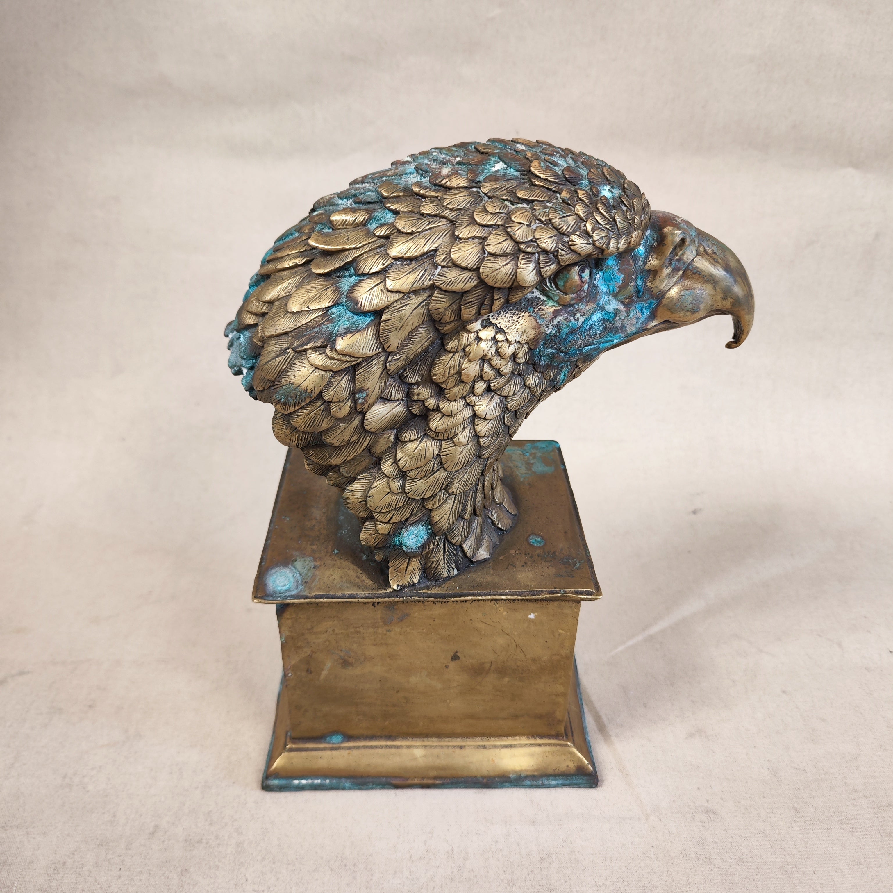 Busto de bronce de águila imperial china SXIX