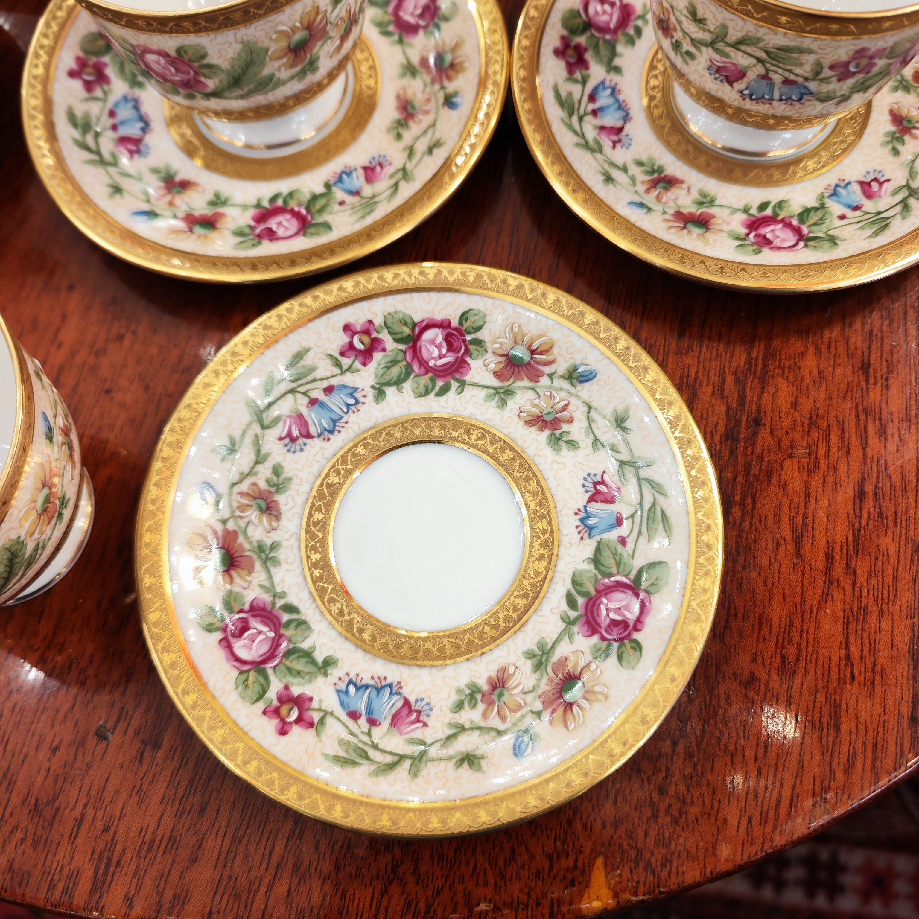 Juego de porcelana pára cafe Limoges Charles Ahrenfaldt. Francia 1920