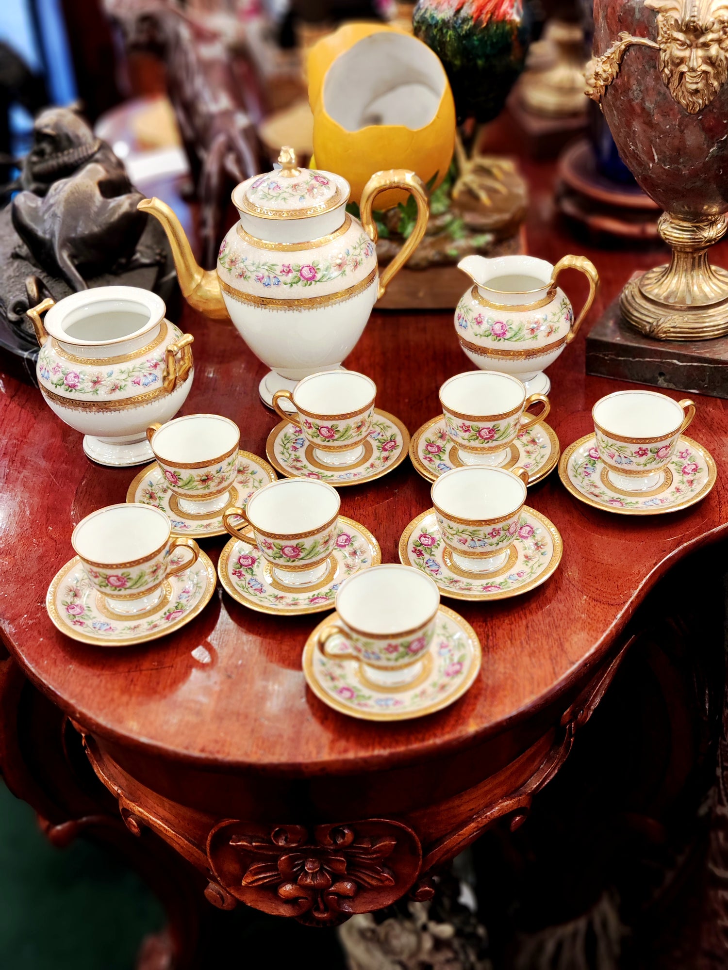 Juego de porcelana pára cafe Limoges Charles Ahrenfaldt. Francia 1920