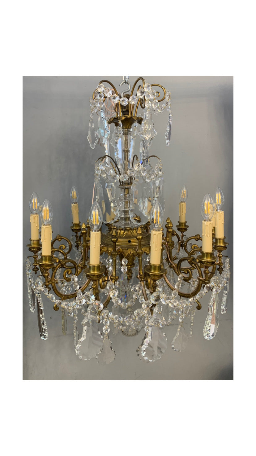 Lámpara francesa estilo Luis XV. SXIX