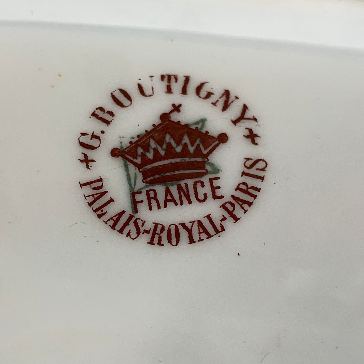 Vajilla de porcelana francesa G. BOUTIGNY PALAIS-ROYAL-PARIS SXX