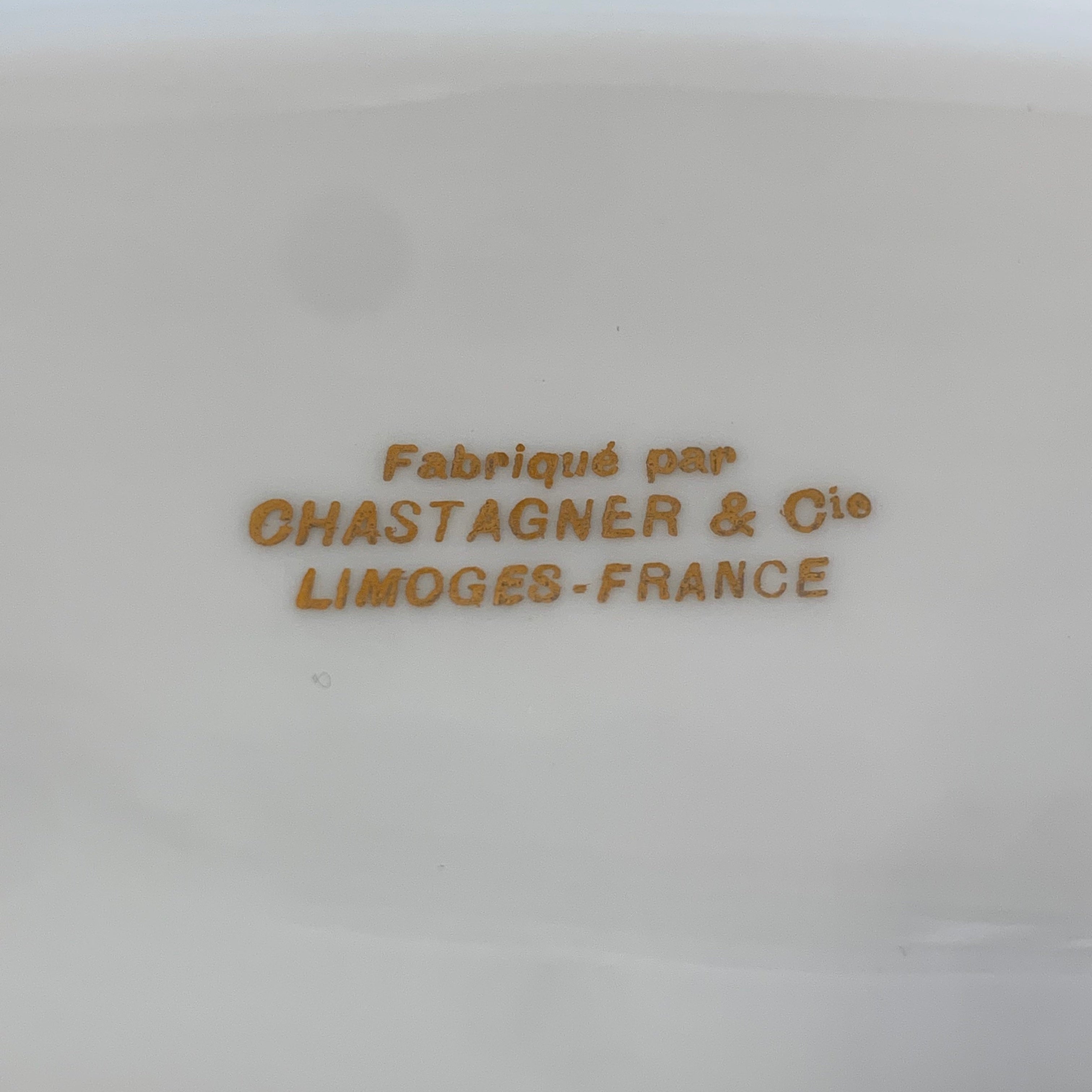 Vajilla de porcelana francesa Limoge "CHASTAGNER" SXX