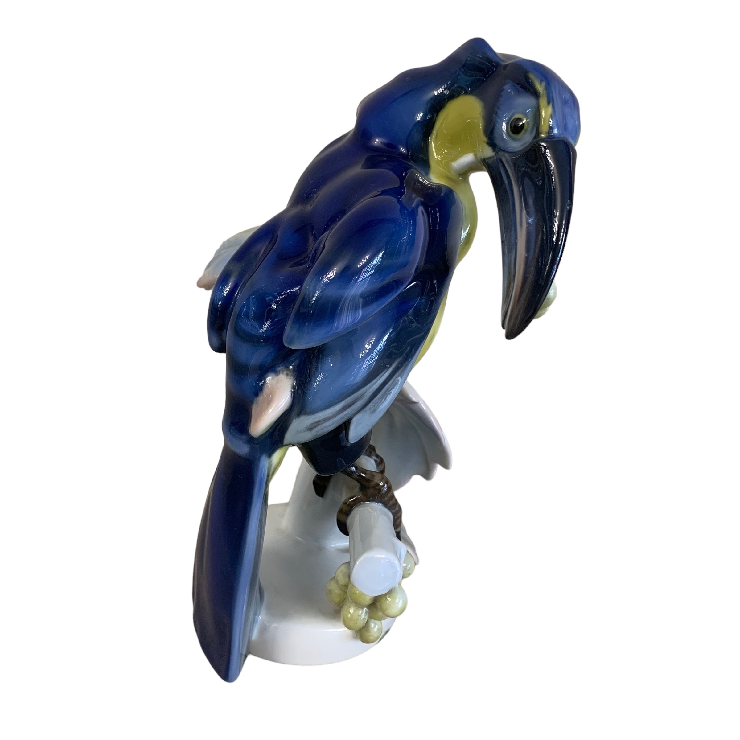 Raro Tucán de porcelana azul Rosenthal. SXX