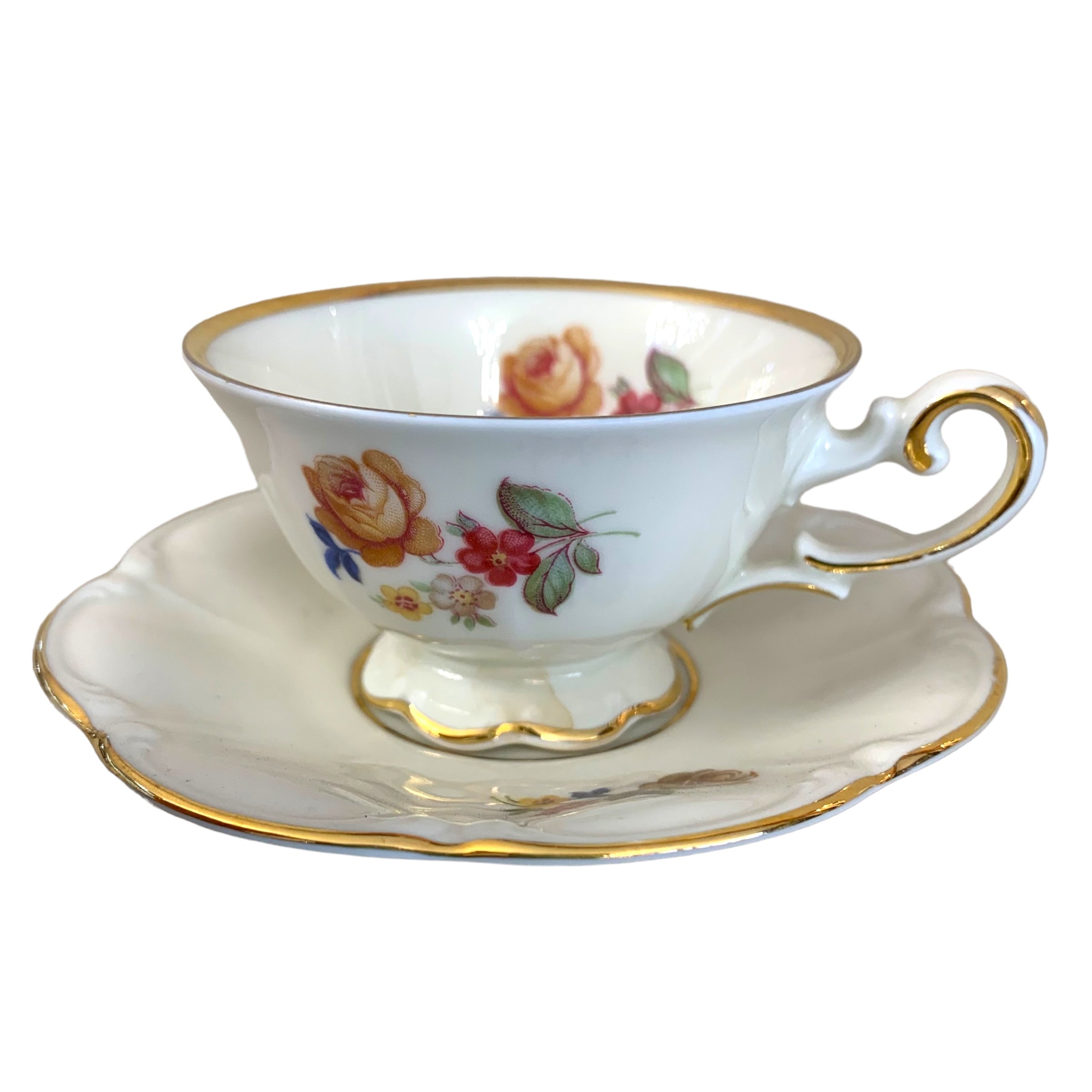 Taza para café de porcelana alemana. SXIX