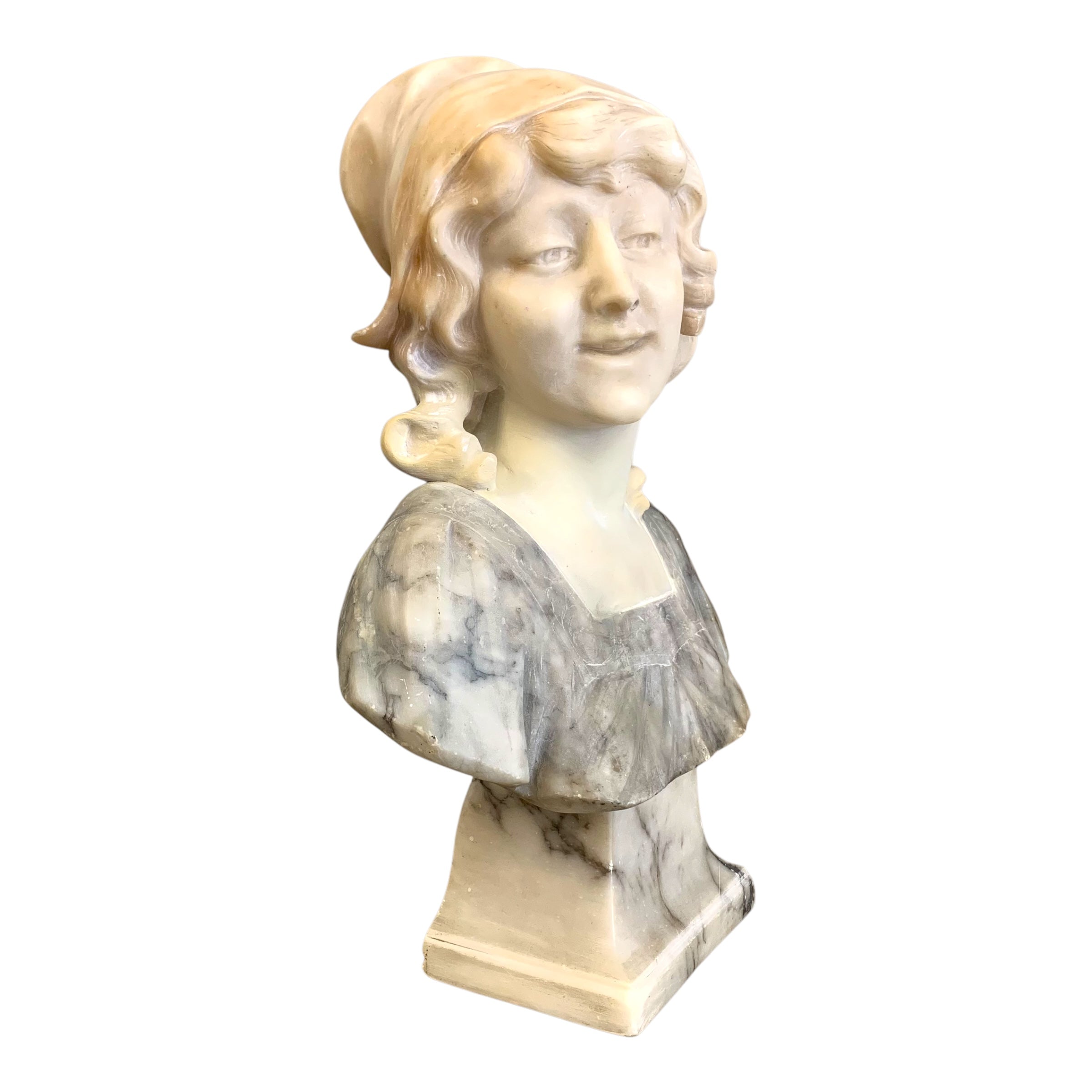 Busto de alabastro. Italia. SXIX