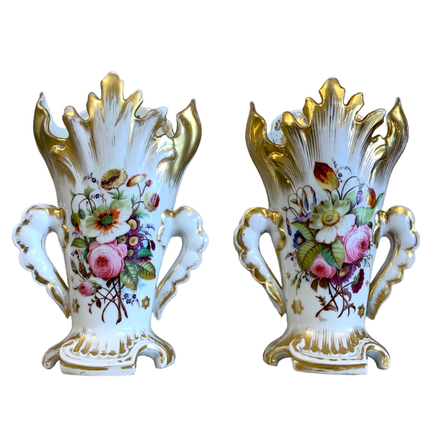Par de Isabelinos de porcelana. SXIX