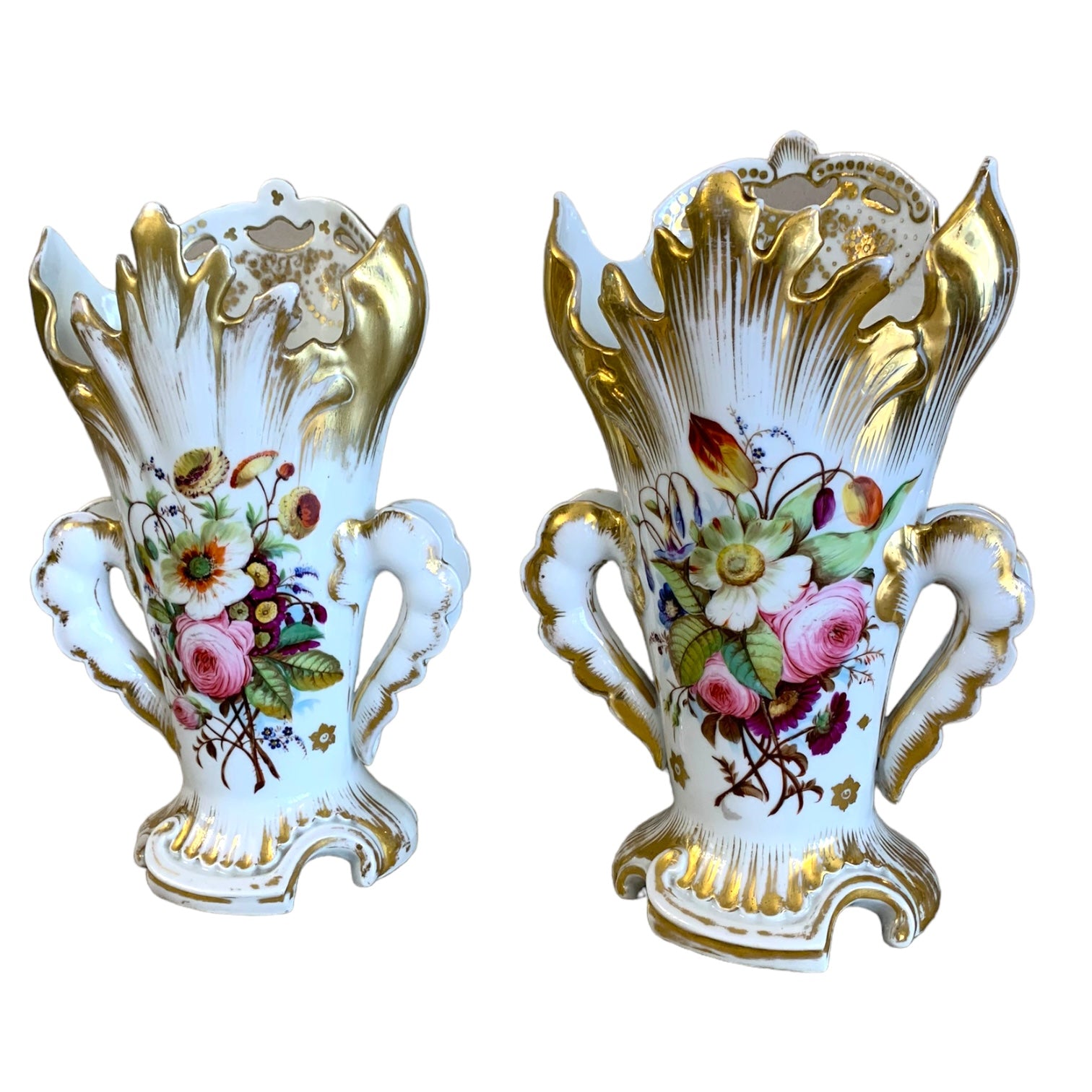 Par de Isabelinos de porcelana. SXIX