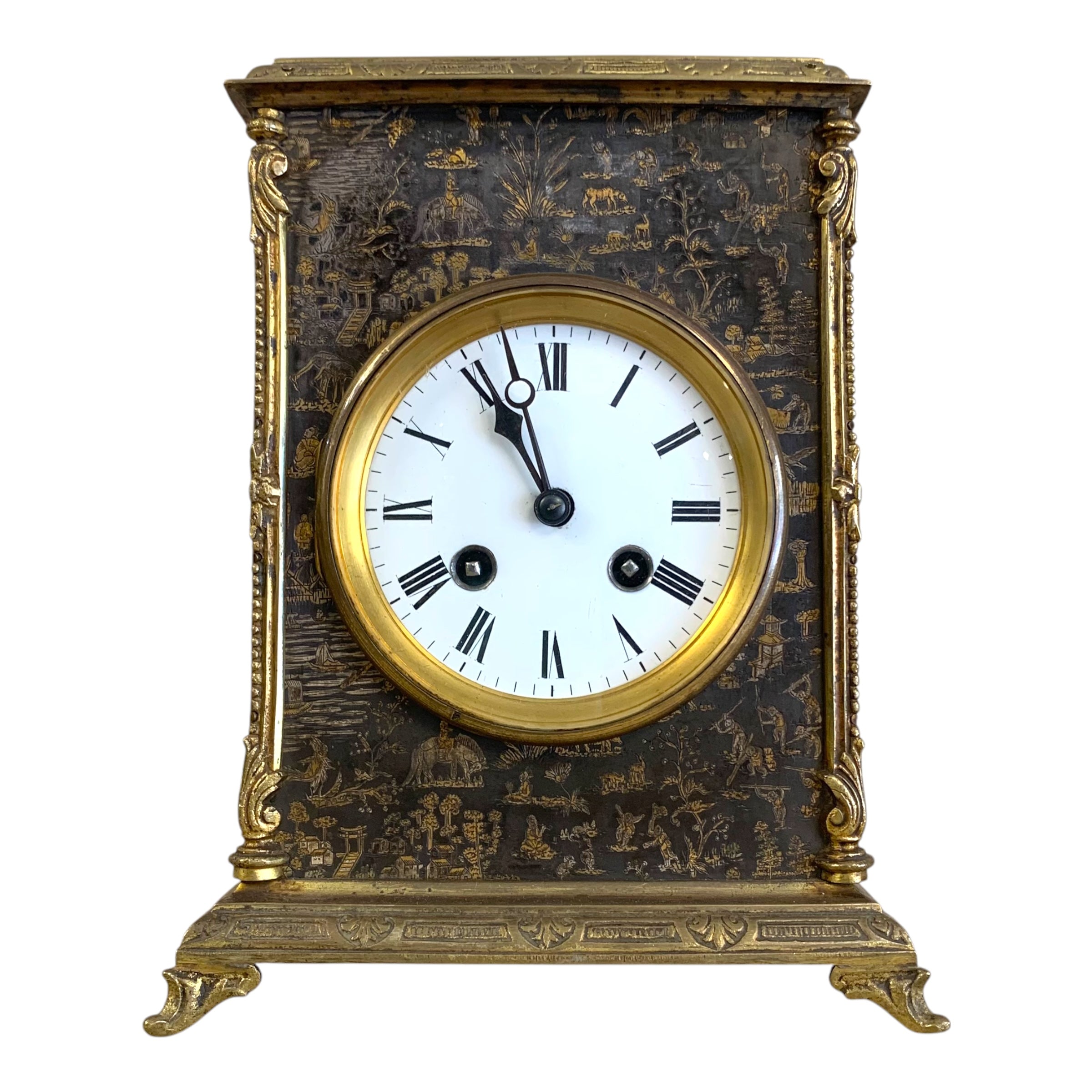 Reloj de bronce epoca Napoleon III CHINOSERIE. SXIX