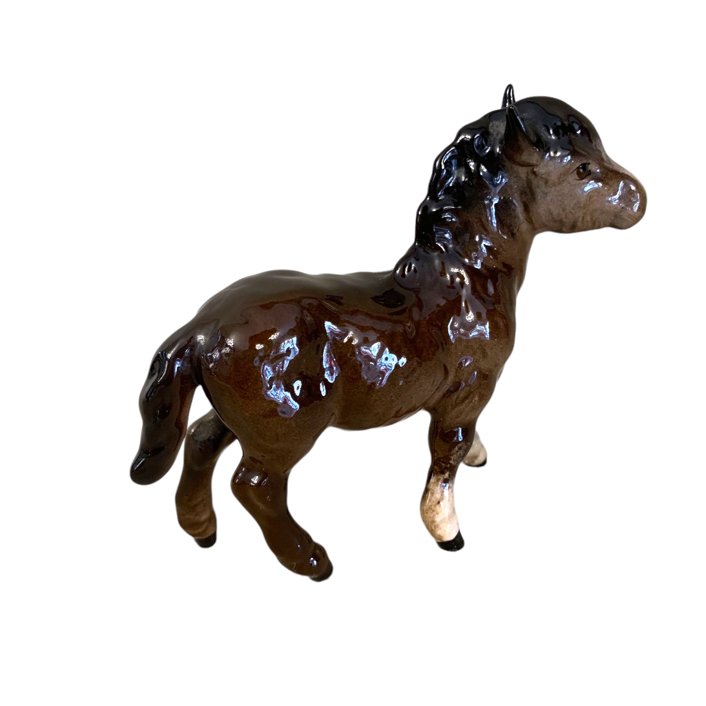 Pony de Shetland de porcelana inglesa Beswick. SXX