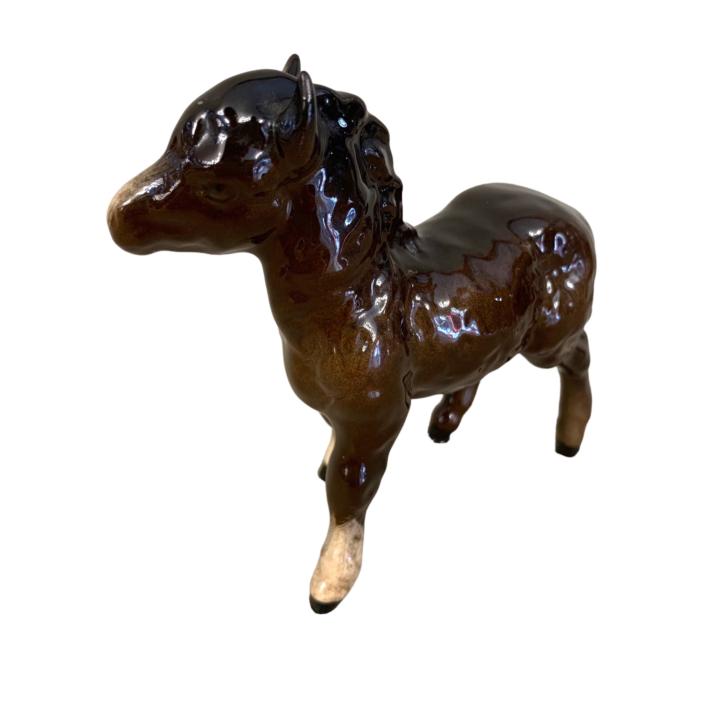 Pony de Shetland de porcelana inglesa Beswick. SXX