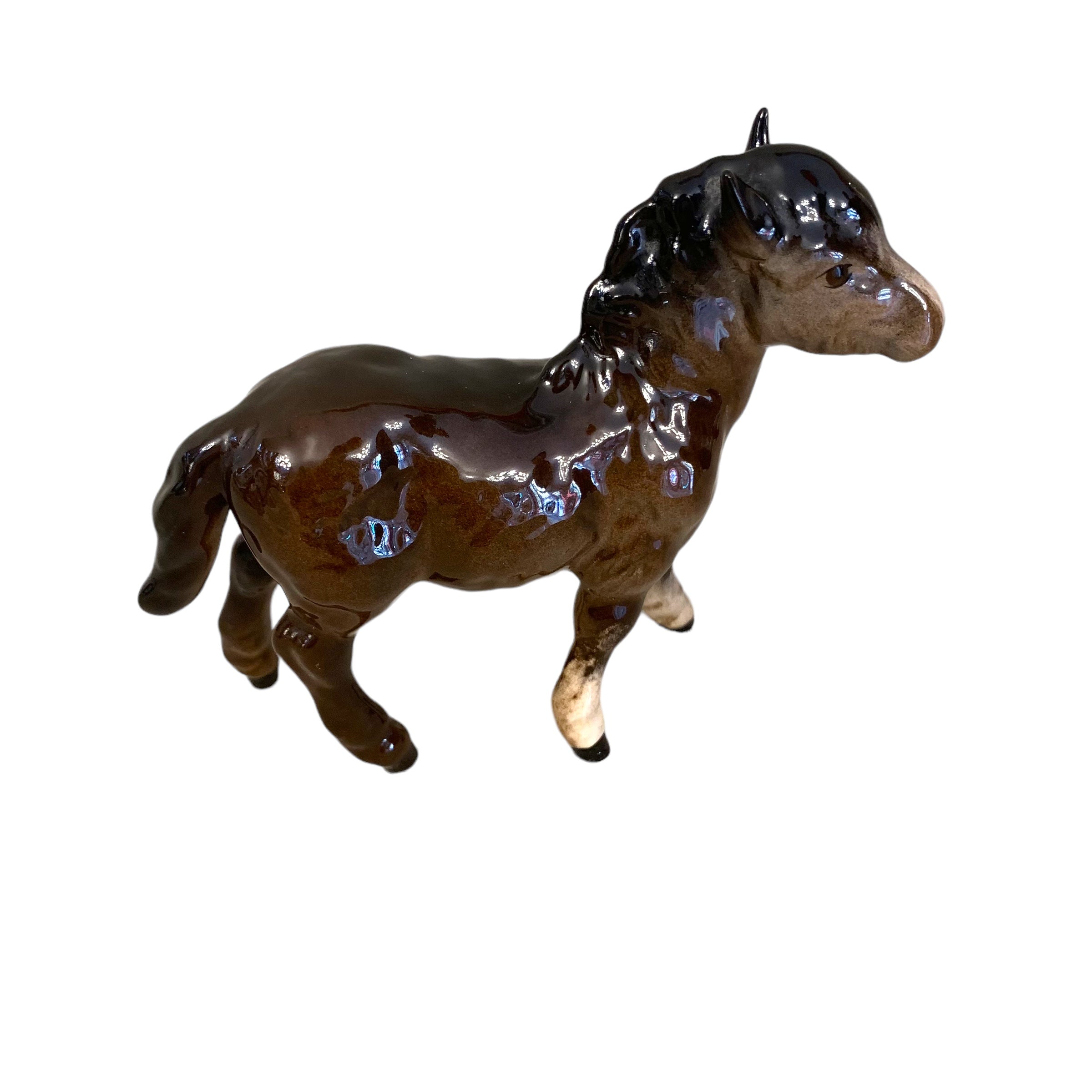 Pony de Shetland de porcelana inglesa Beswick. SXX