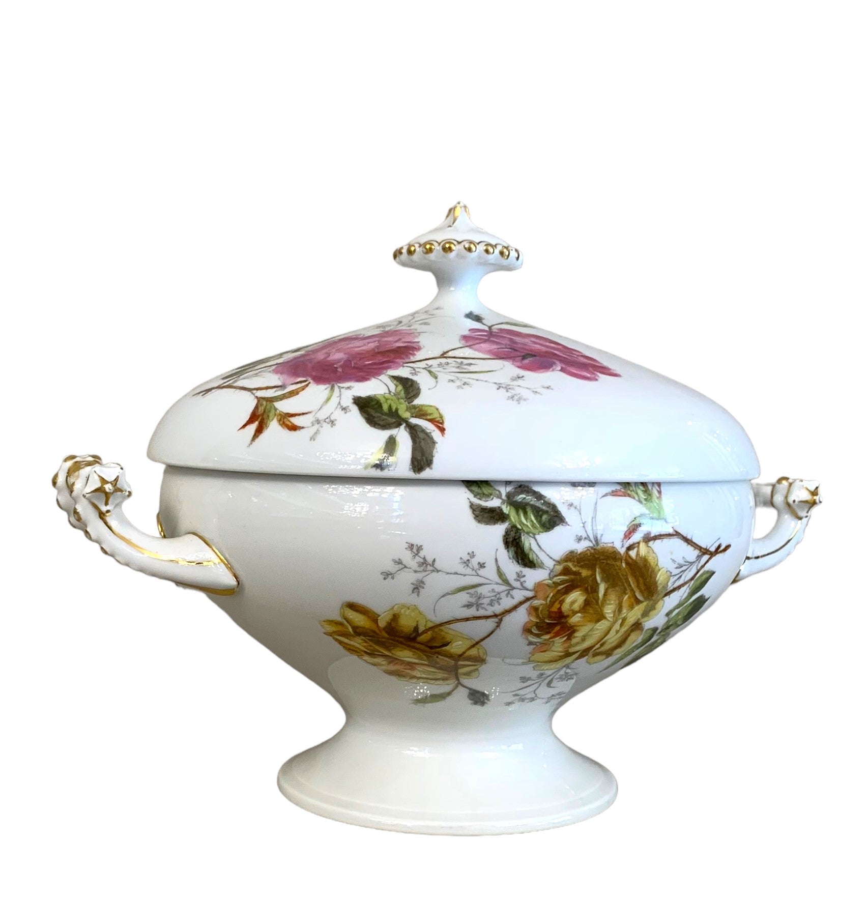 Sopera de porcelana francesa "Viejo París" SXIX