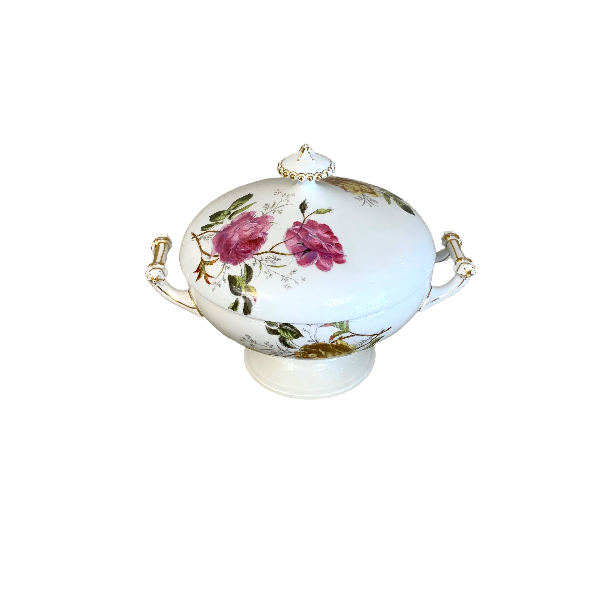 Sopera de porcelana francesa "Viejo París" SXIX