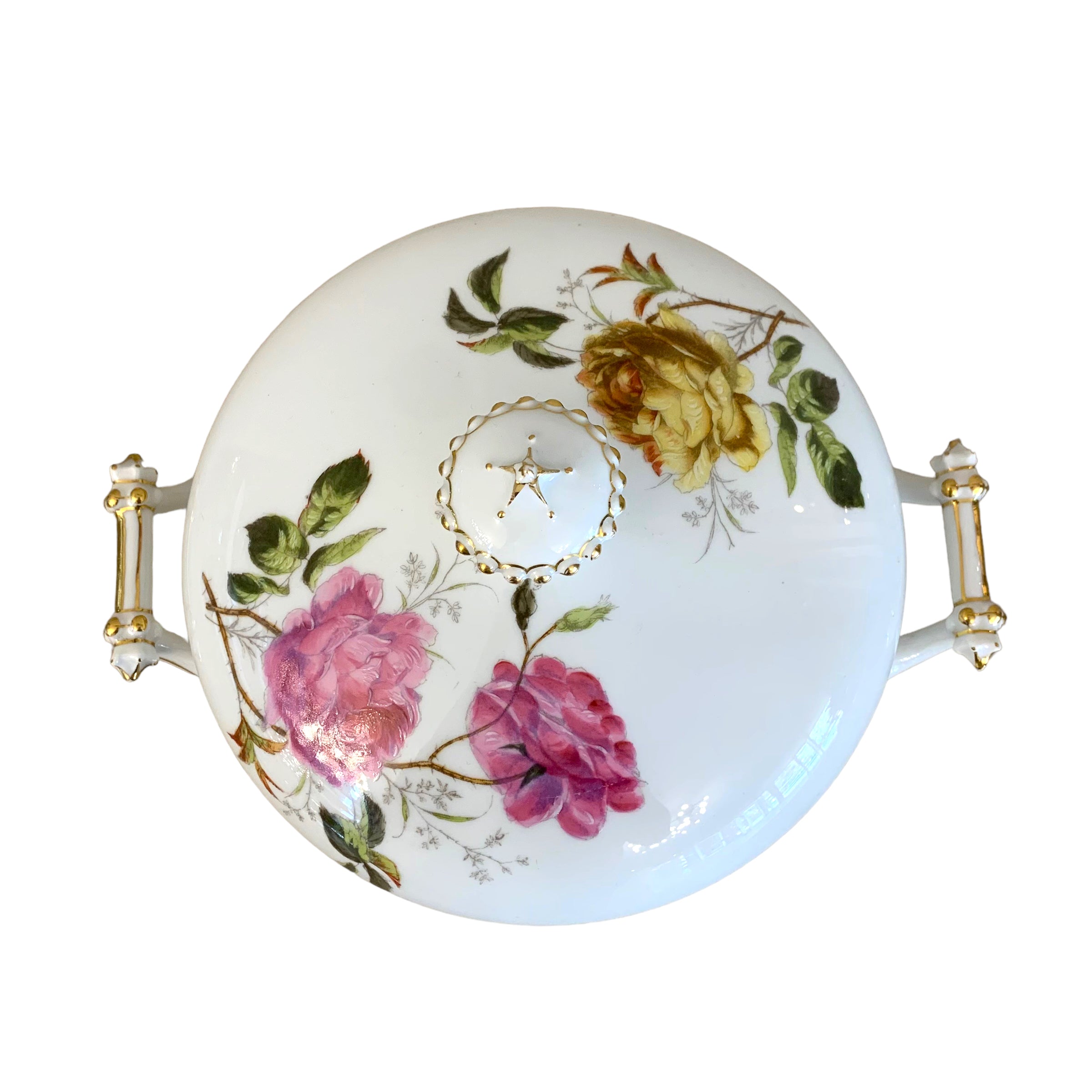 Sopera de porcelana francesa "Viejo París" SXIX