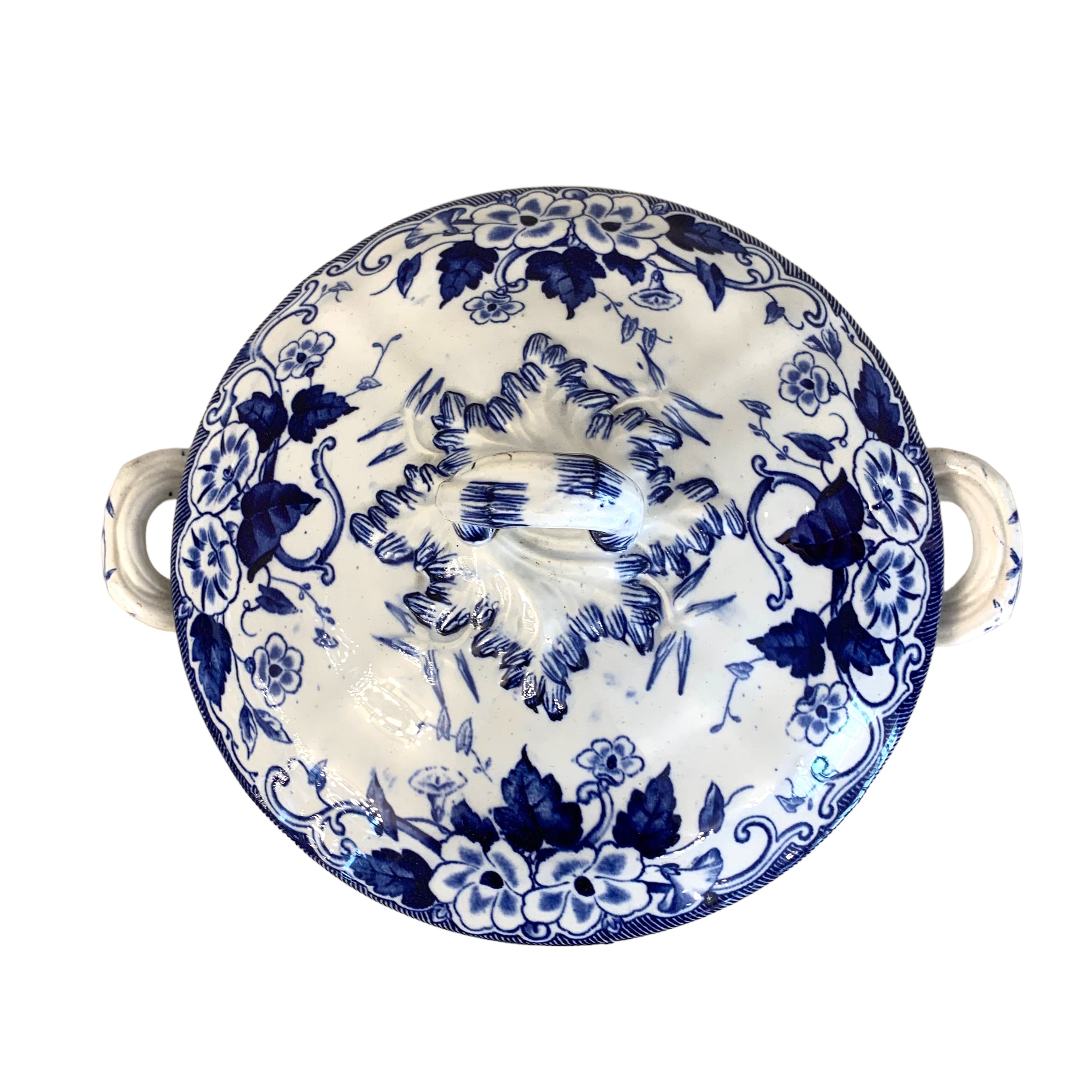 Par de soperas de porcelana francesa "Creil & Montereau" SXIX
