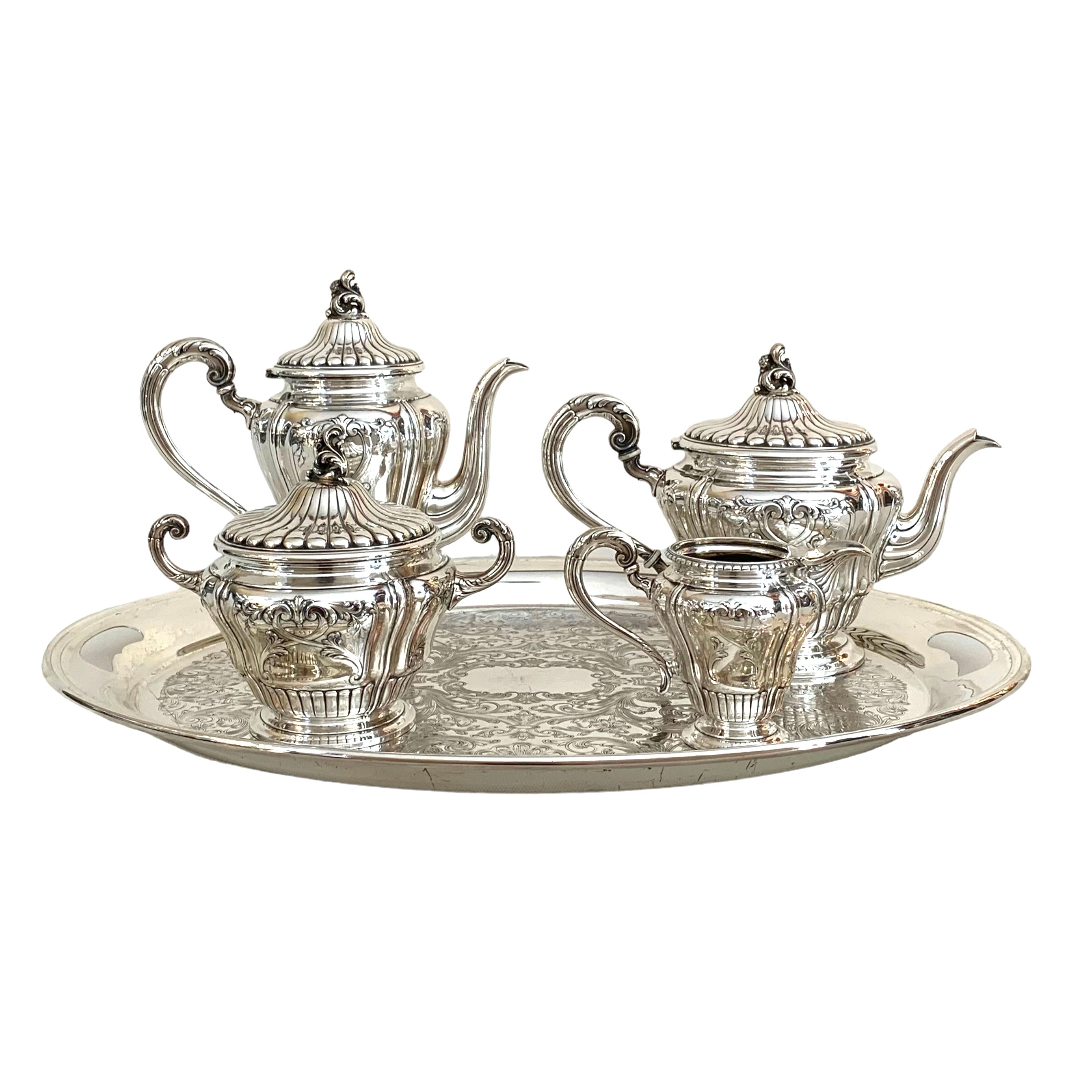 Juego de té francés Christofle "Lutetia"