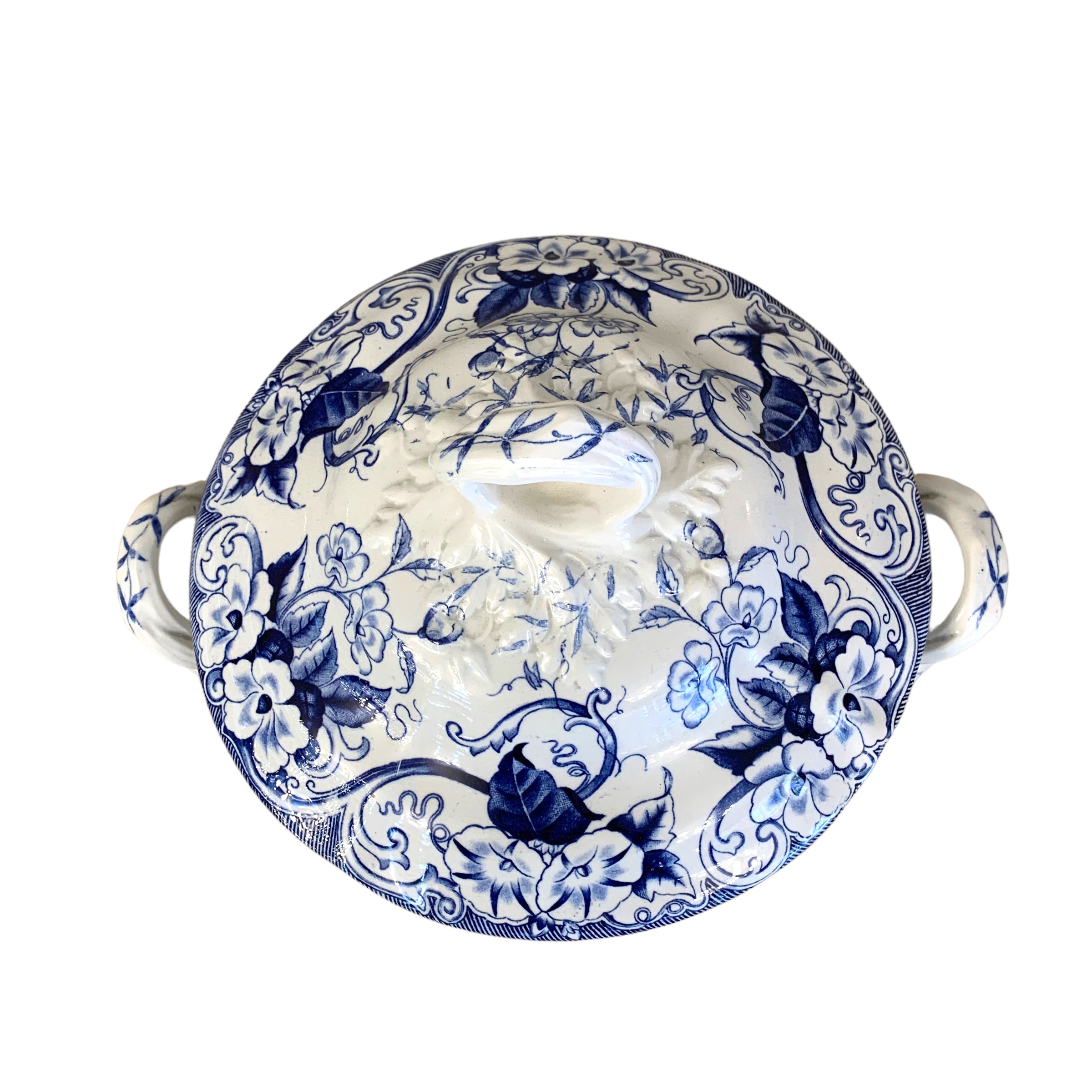 Sopera de porcelana francesa "Creil & Montereau" SXIX