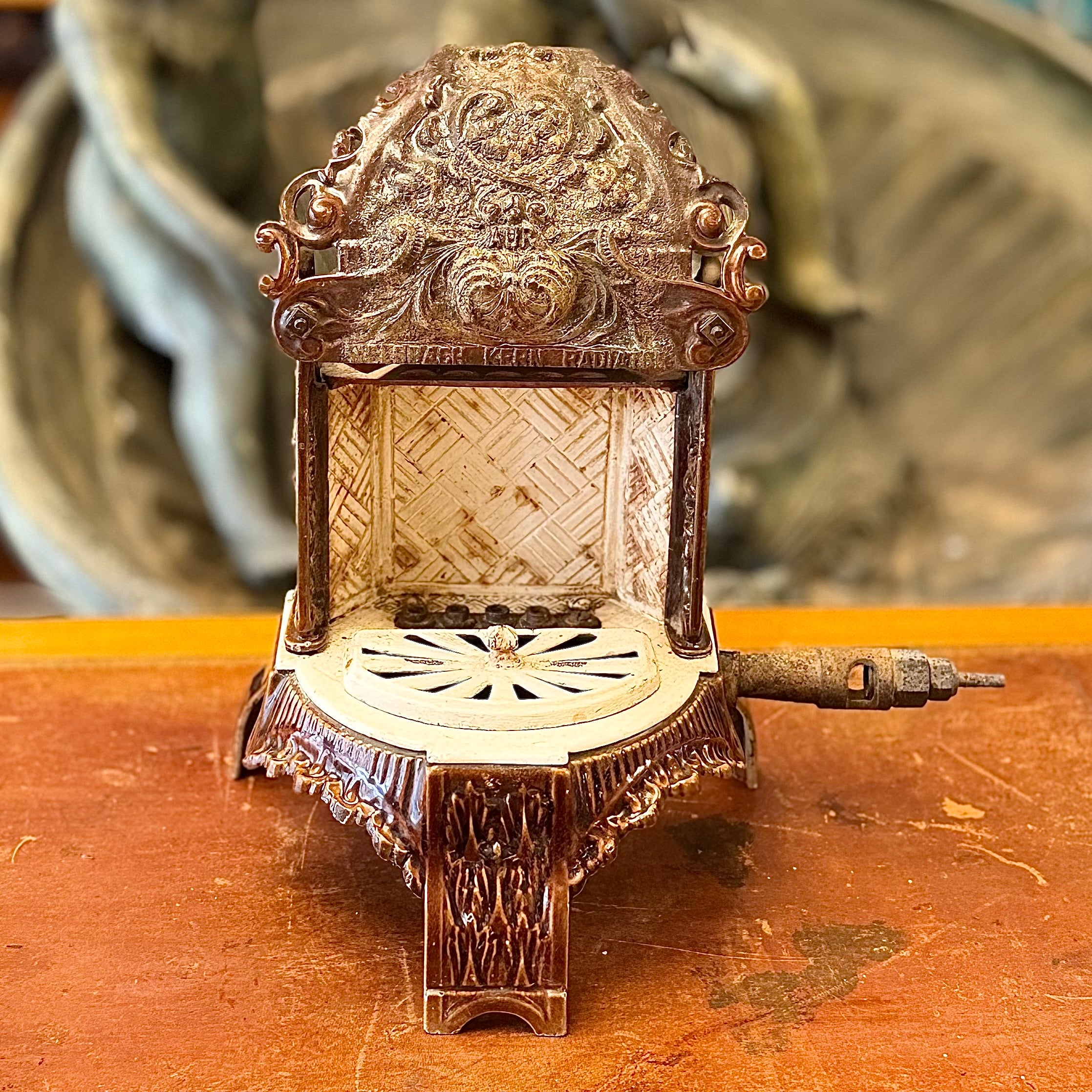 Estufa a gas Art-Nouveau inglesa Welsbach Kern. Inglaterra SXX