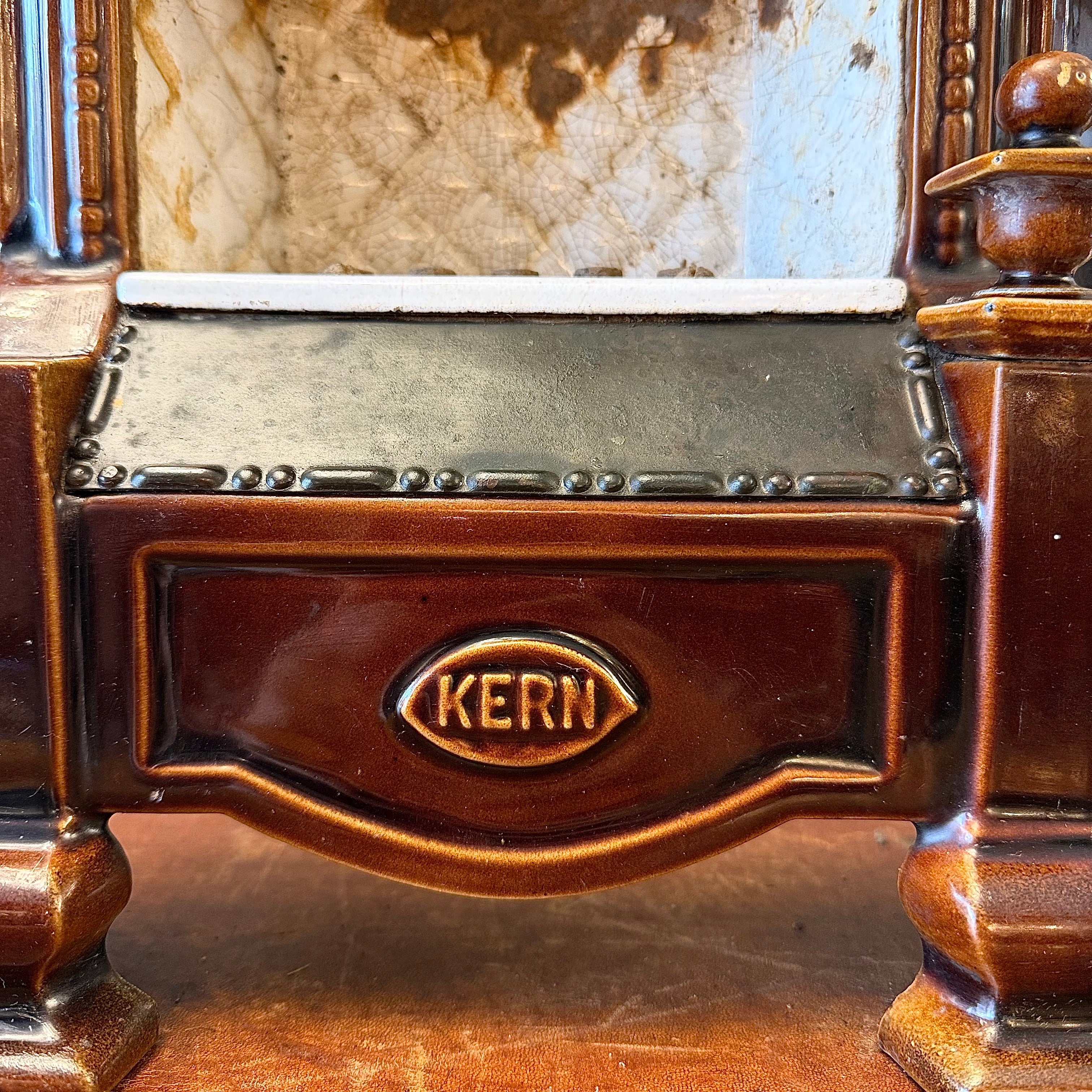 Estufa a gas de fierron fundidio Welsbach Kren Victoriaan. Inglaterra SXIX