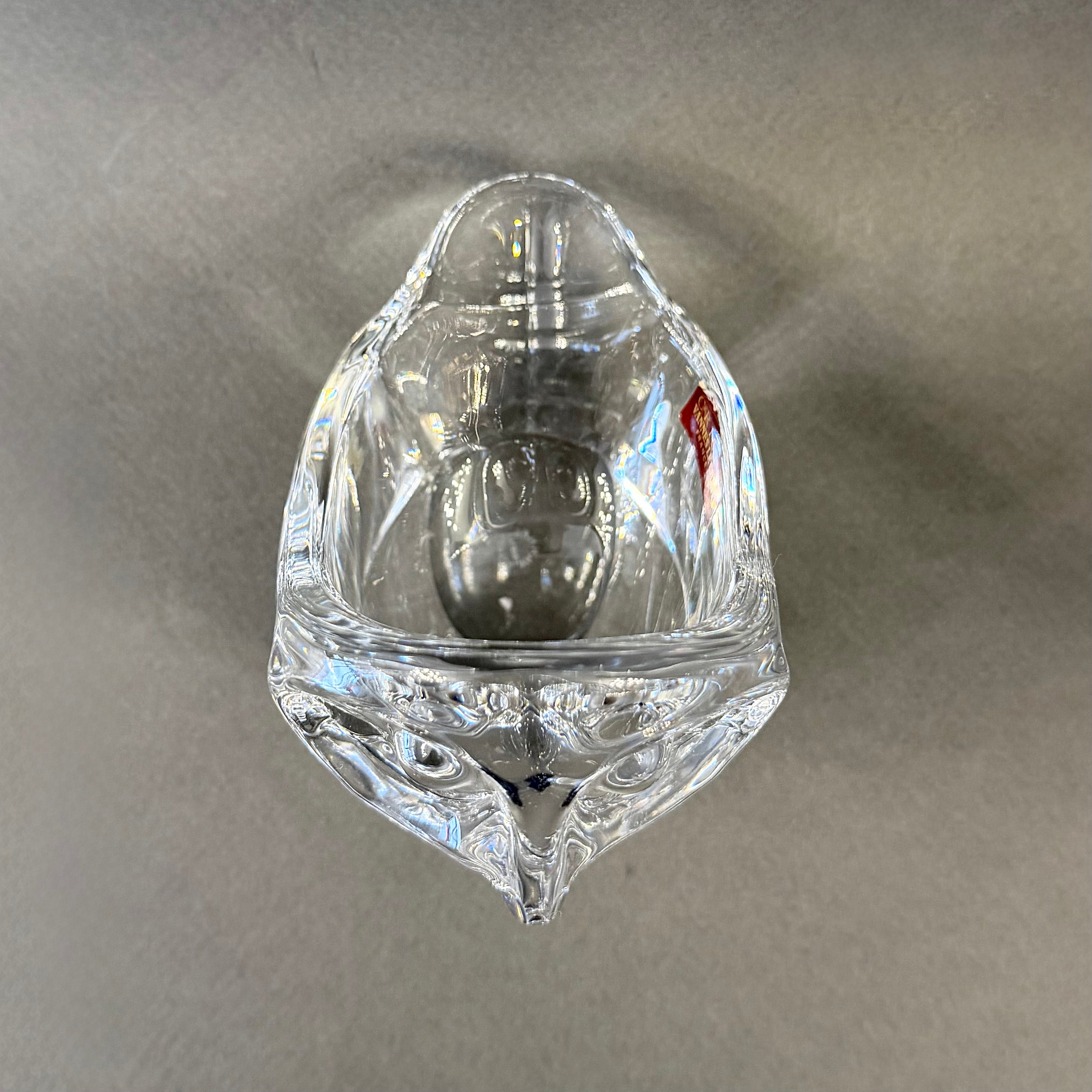 Búho de cristal francés Vannes-le-Chatel. Francia SXX