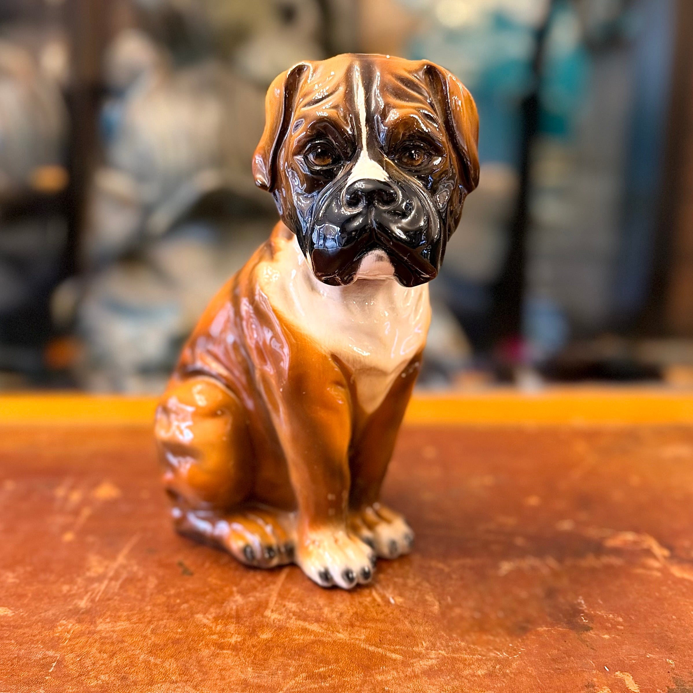 Cachorro Bullmastiff de porcelana diseño italiano. Italia SXX
