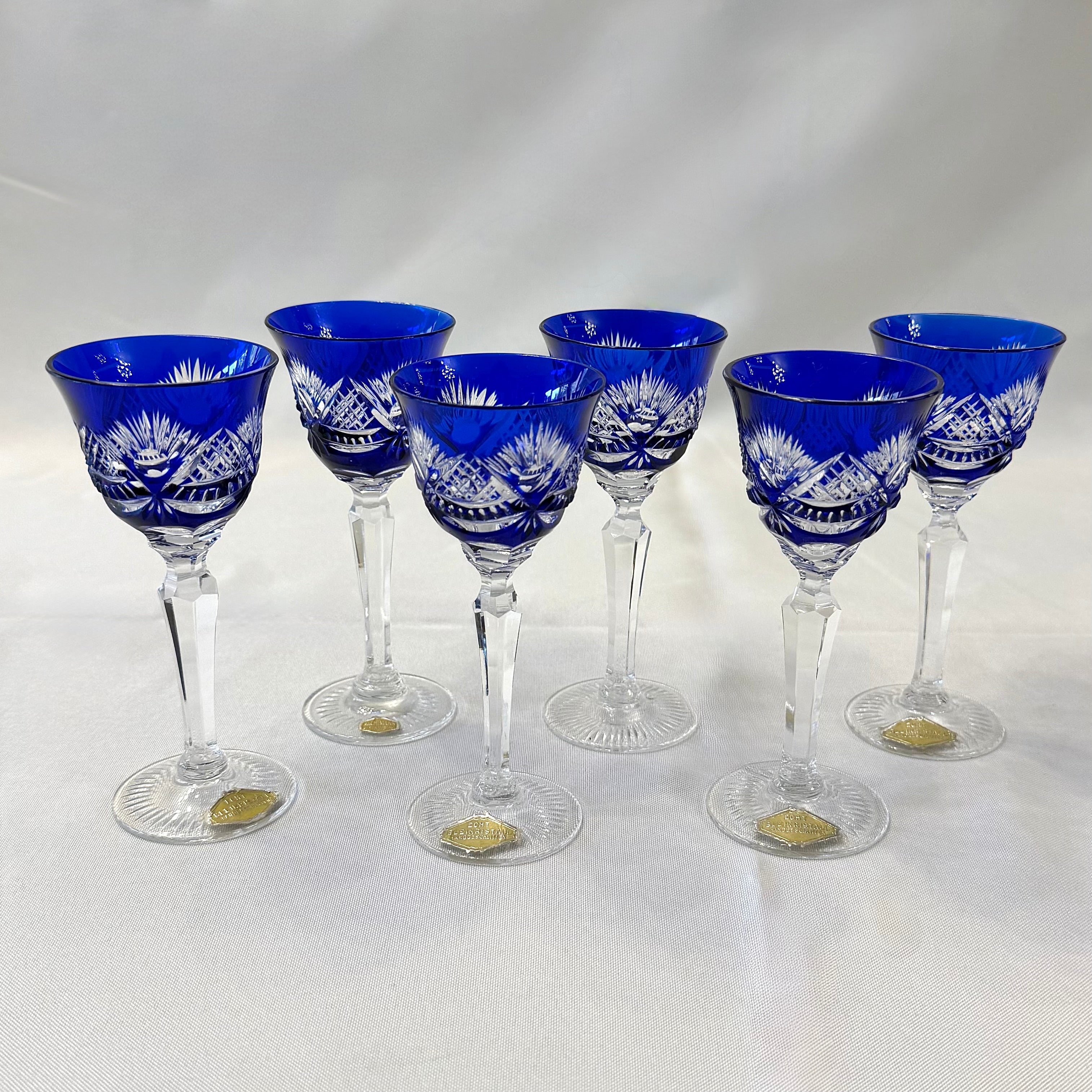 Juego seis copas cristal cortado alemanas. Alemania SXX