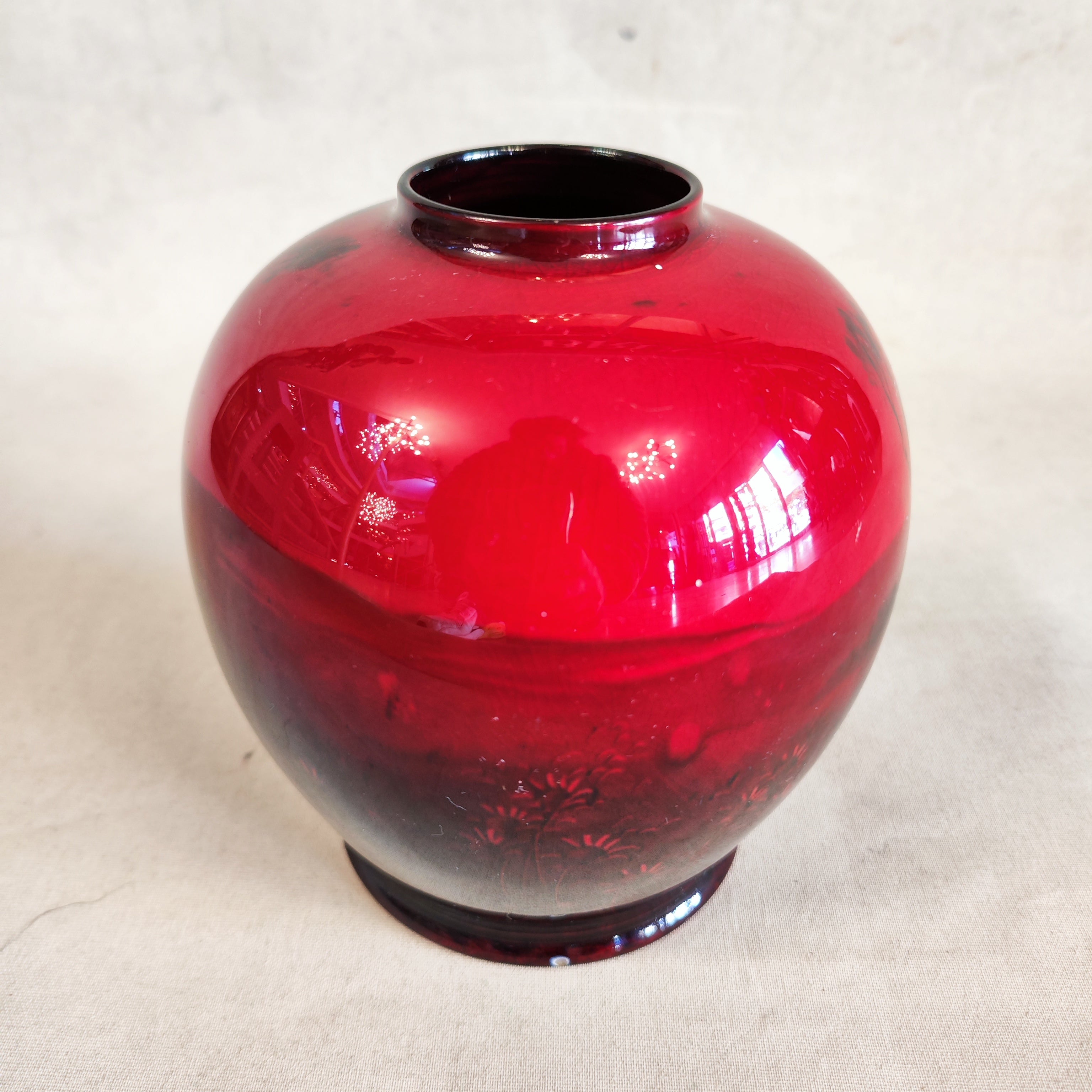 Jarrón Royal Doulton Flambe. Inglaterra. Principios SXX