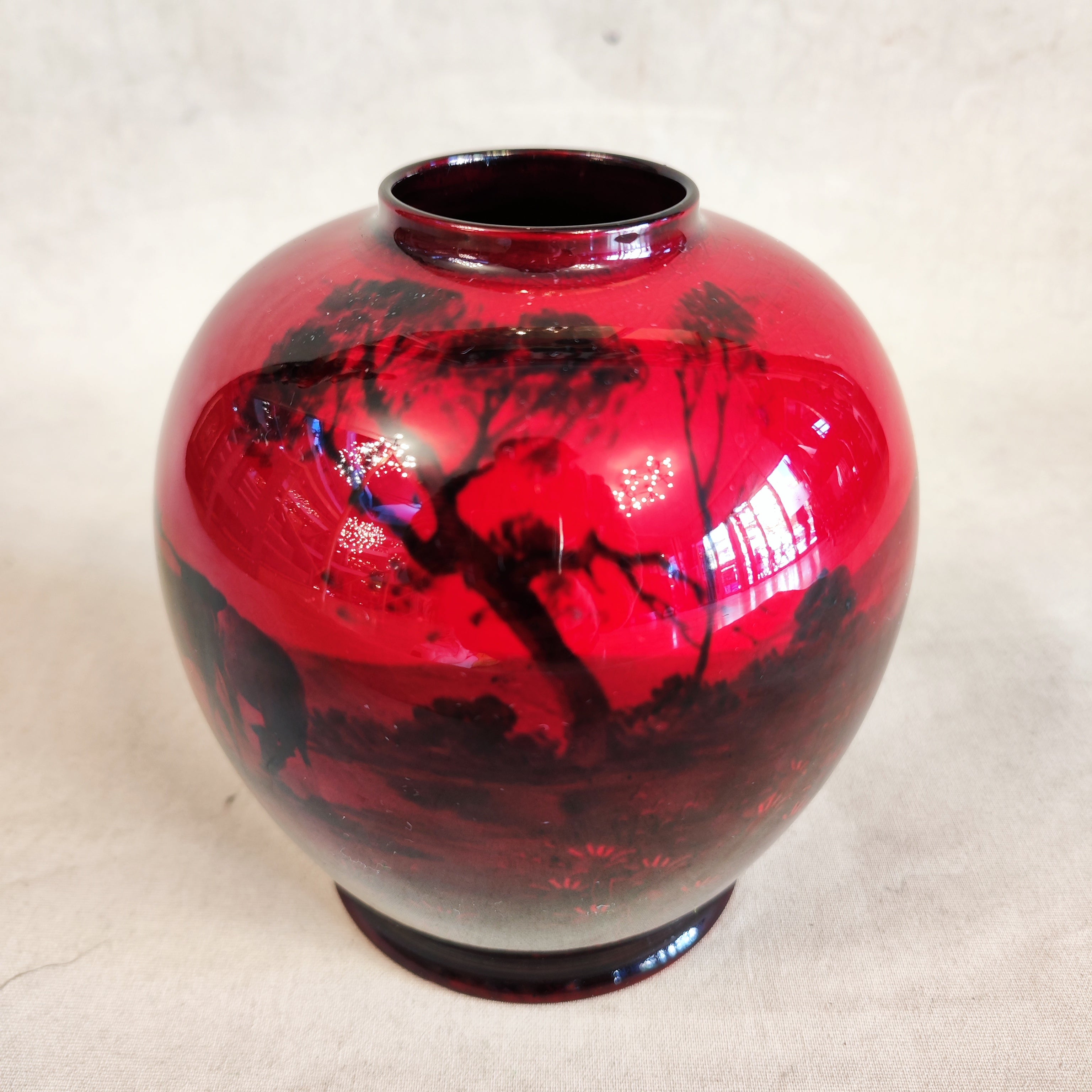 Jarrón Royal Doulton Flambe. Inglaterra. Principios SXX
