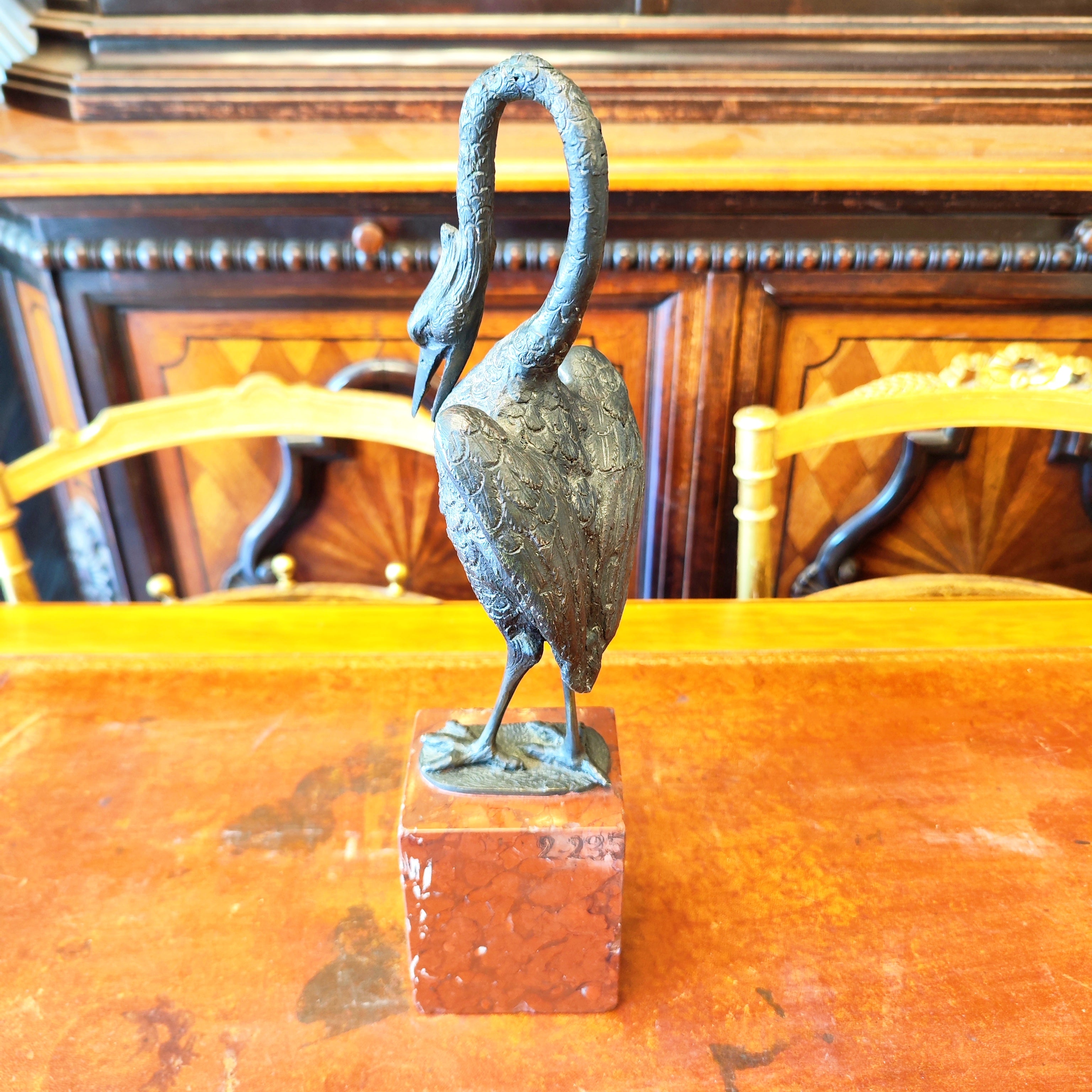 Grulla bronce frances "Animaliers". Francia SXIX