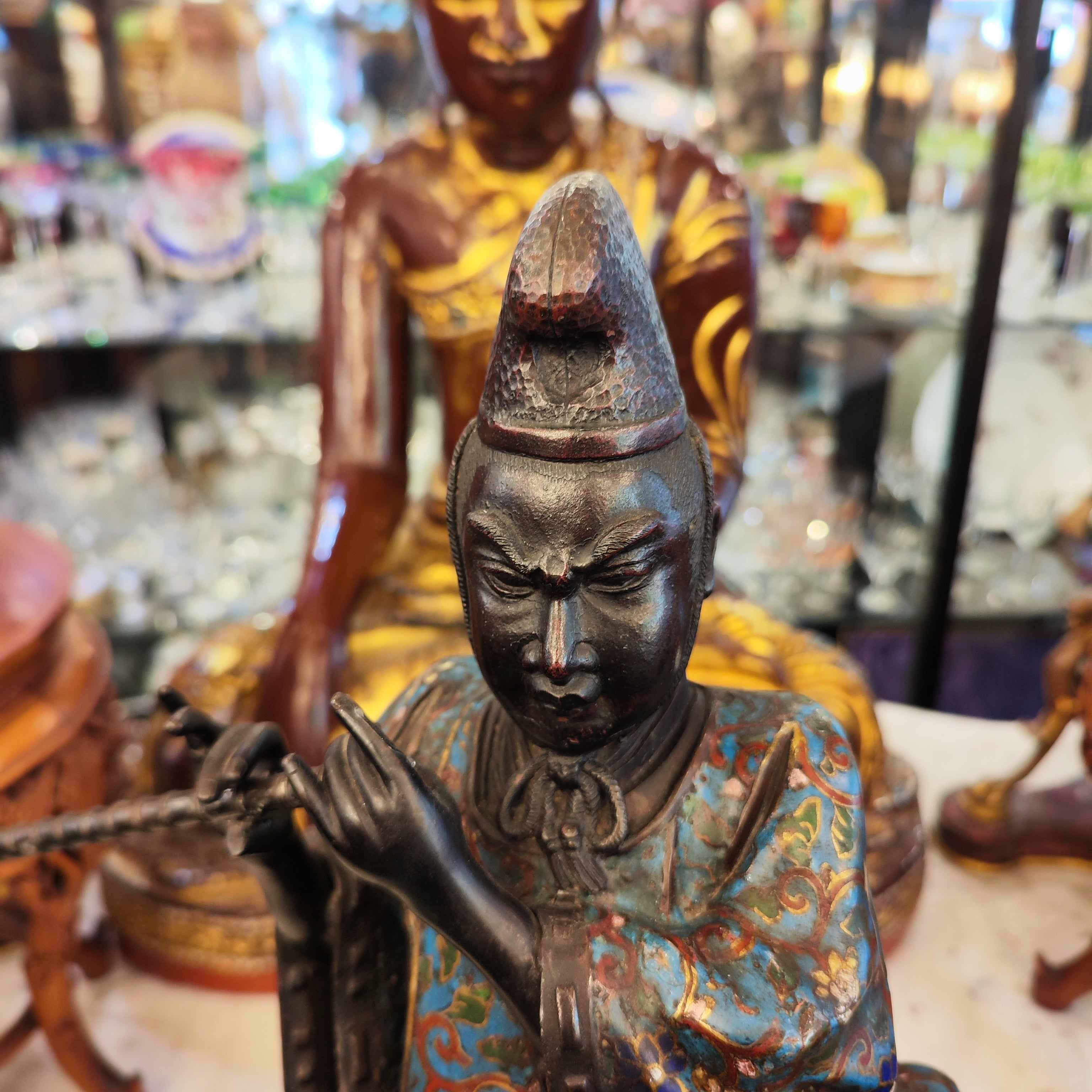 Figura cloissone japonesa Época Edo. Japón XIX