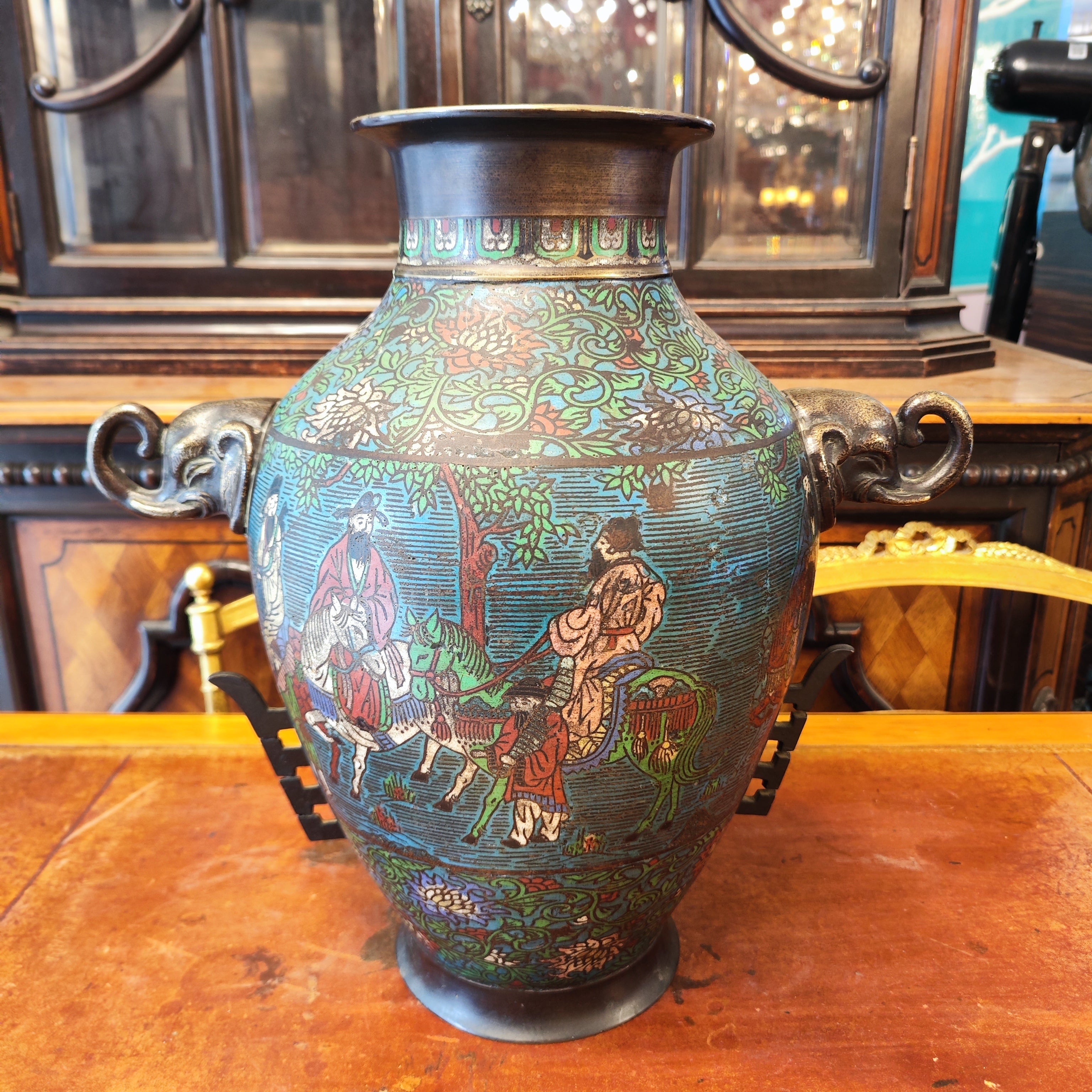 Gran cloissone japones Meiji epoca Edo. Japon fines XIX