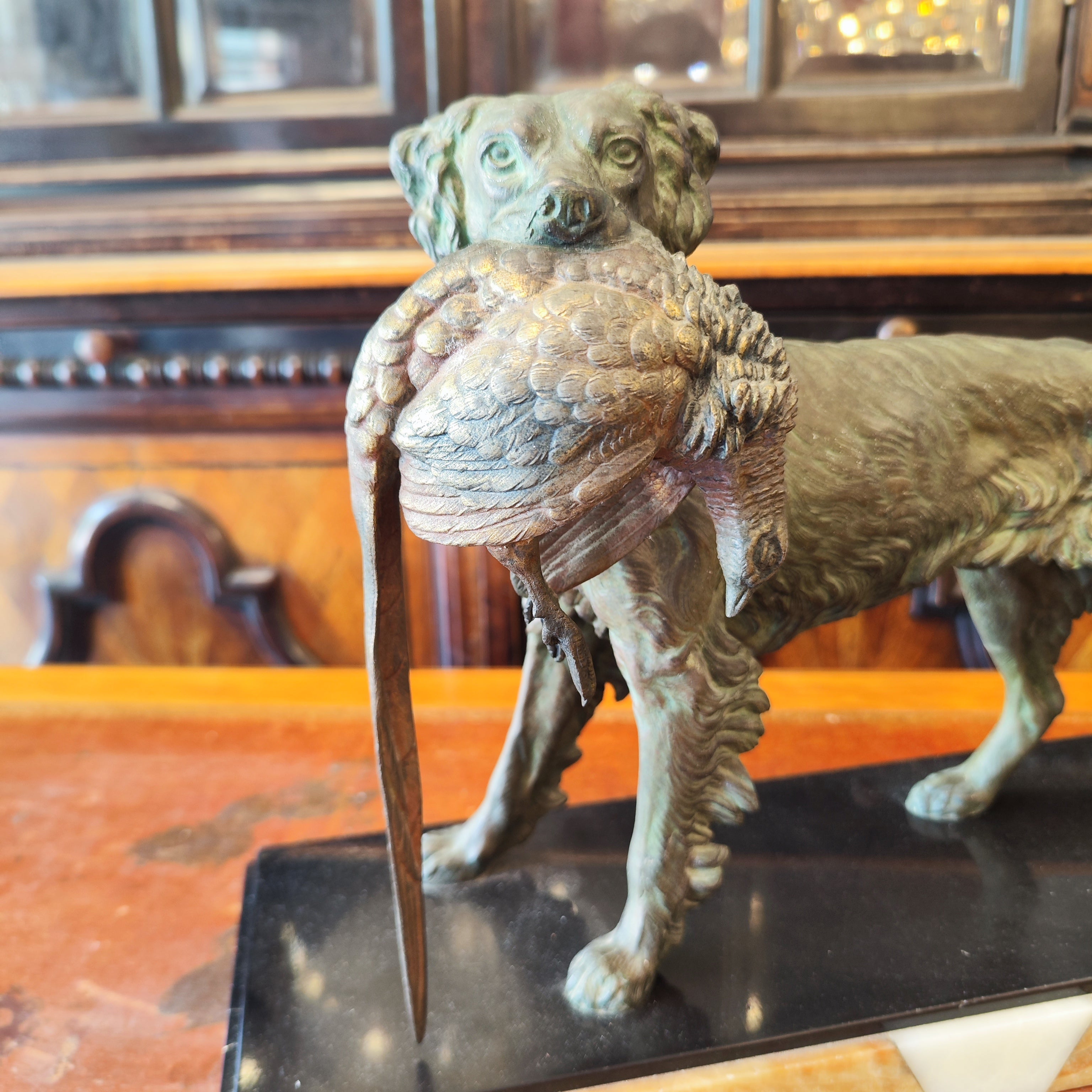 Bronce Perro firma a jules Moigniez. Francia SXIX