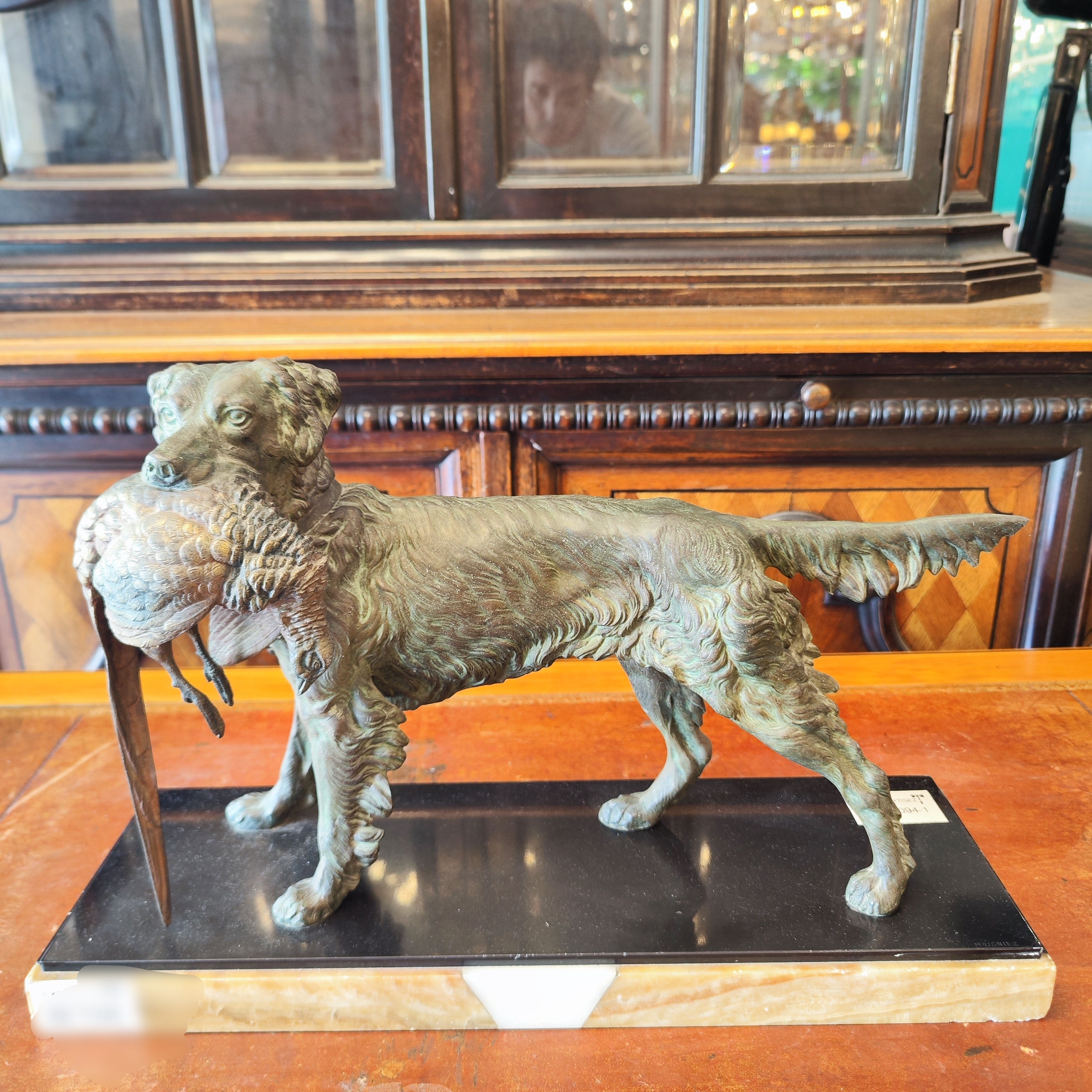 Bronce Perro firma a jules Moigniez. Francia SXIX