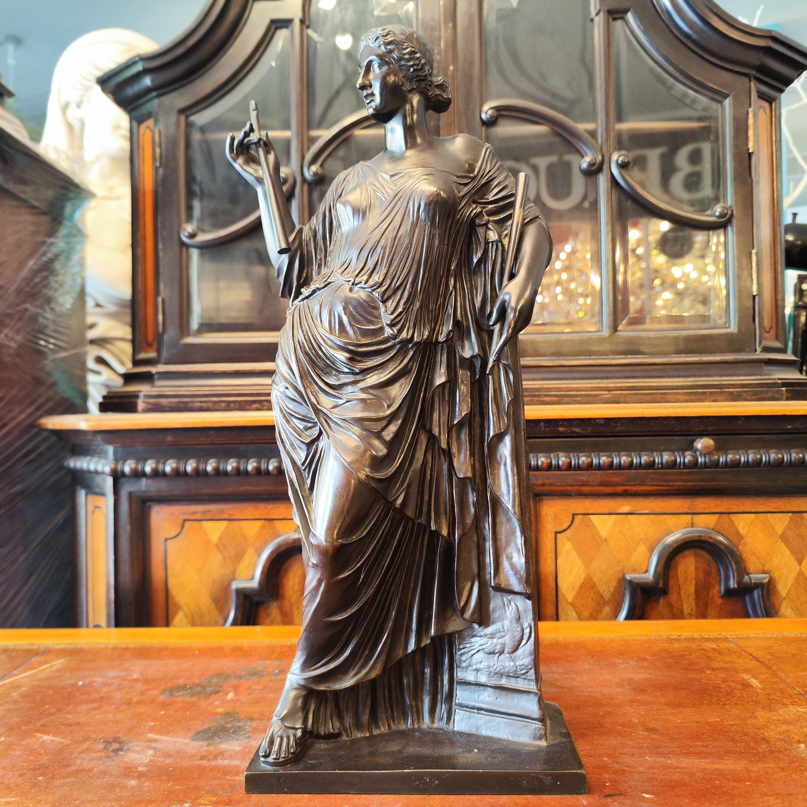 Escultura de Euterepe Firmada BARBEDIENNE y COLLAS. Francia SXIX