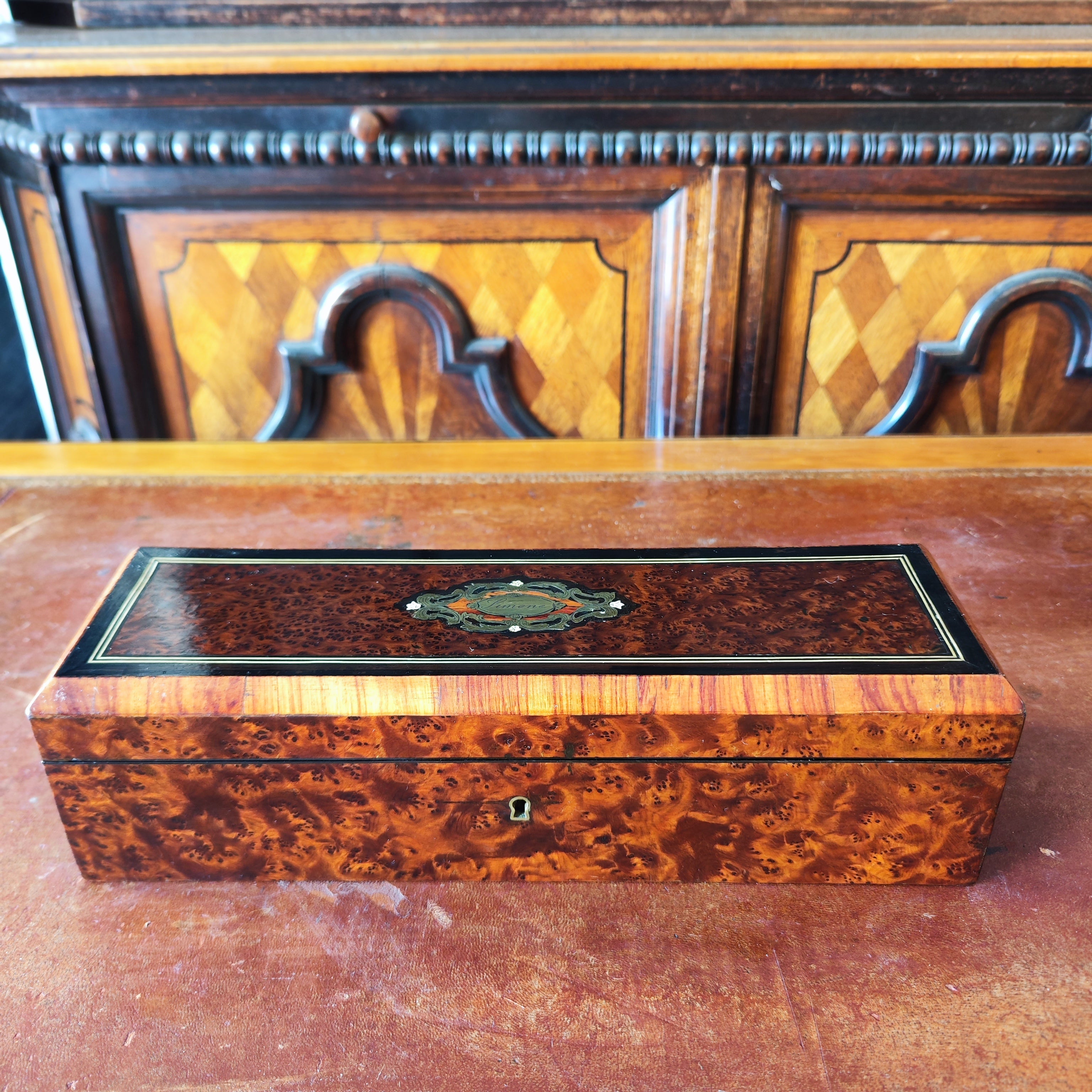 Guantera de raíz de nogal época Napoleón III. Francia SXIX