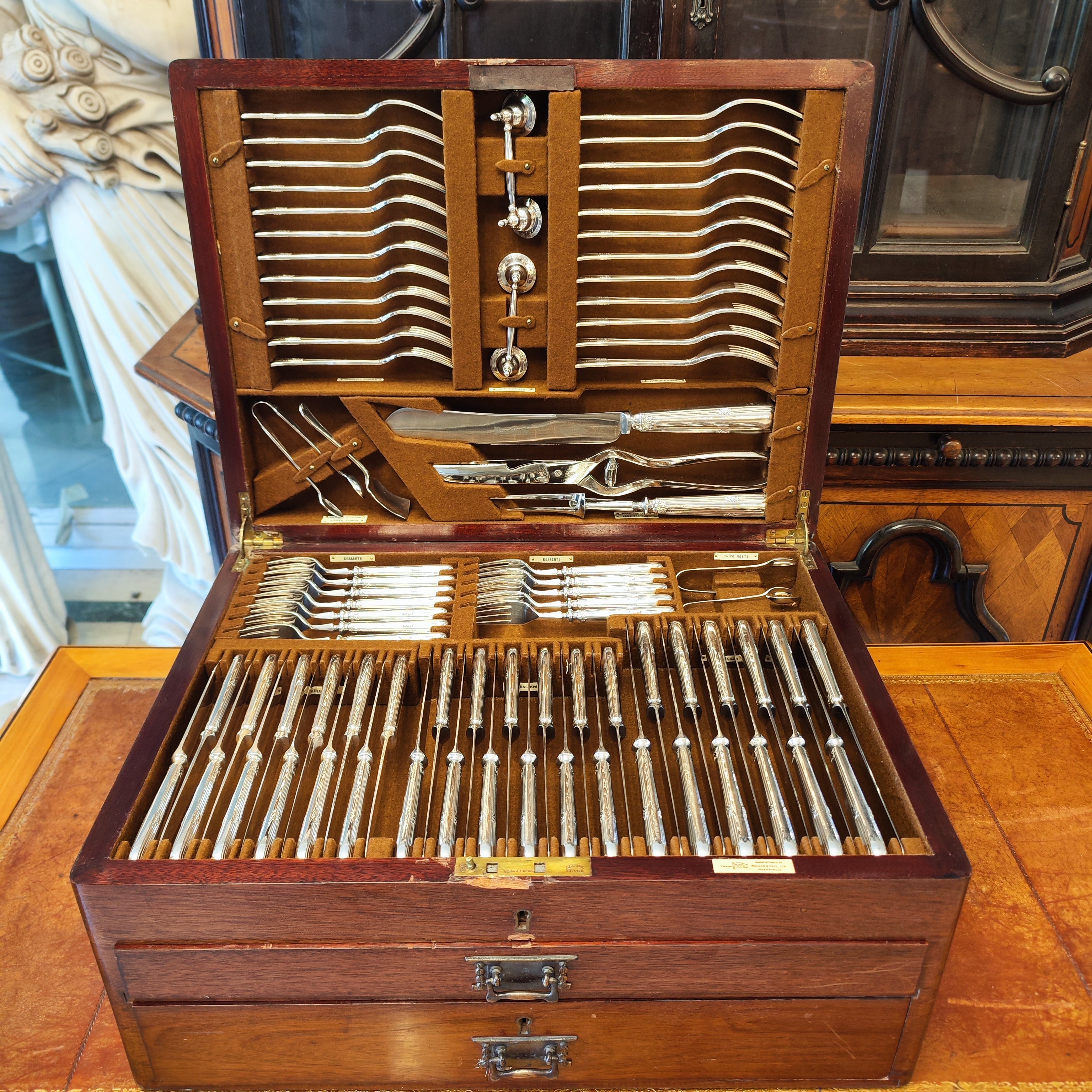 Espectacular cuchillería Inglesa Walk & Hall Sheffield de plaque. Londres SXX