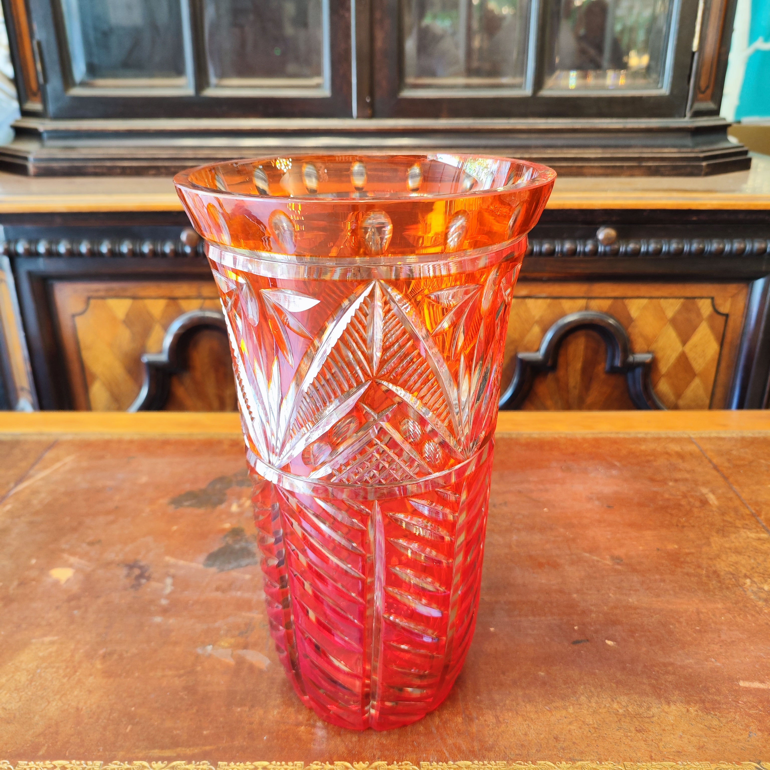 Florero de cristal ART-DECO. Alemania SXX